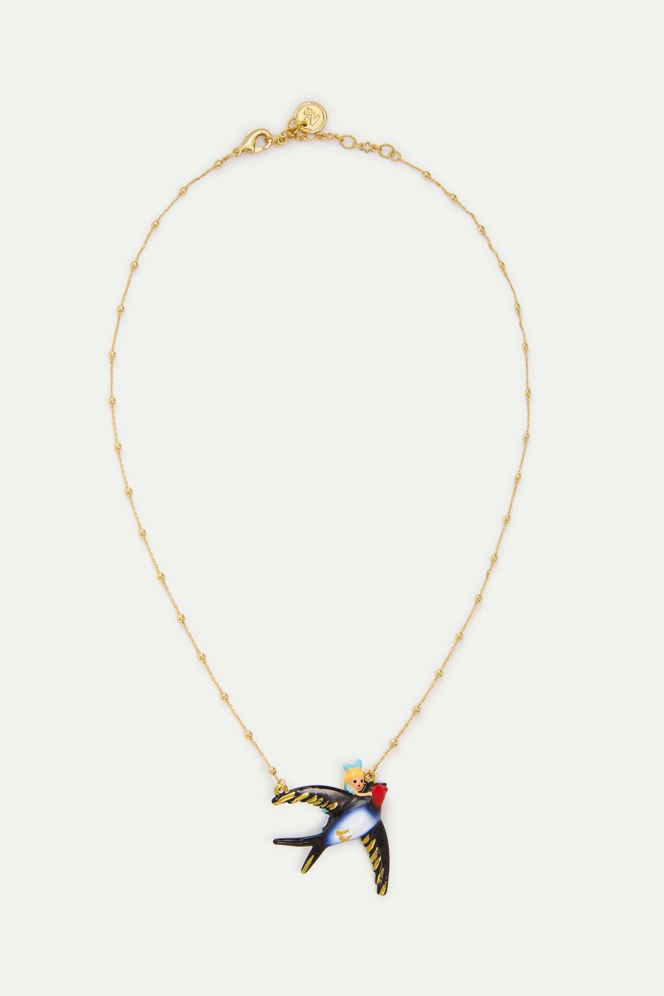 Alice And Swallow Blue Necklace | AYCN3051 - Les Nereides