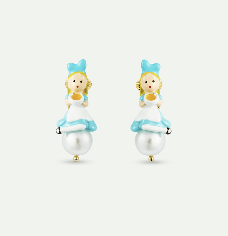 Alice Earrings With Imitation Pearl | AXCN1061 - Les Nereides