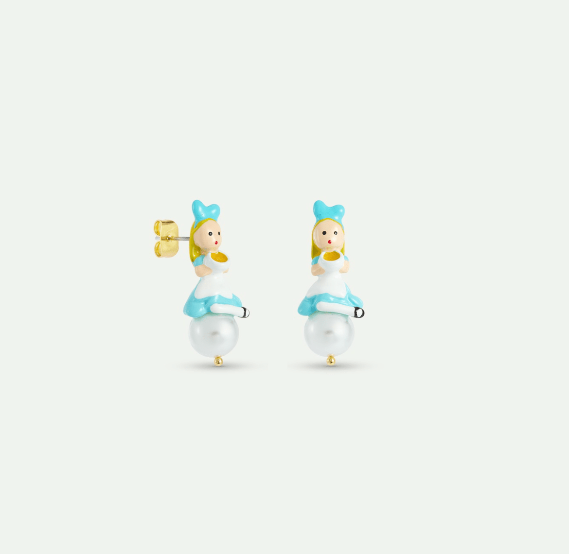Alice Earrings With Imitation Pearl | AXCN1061 - Les Nereides