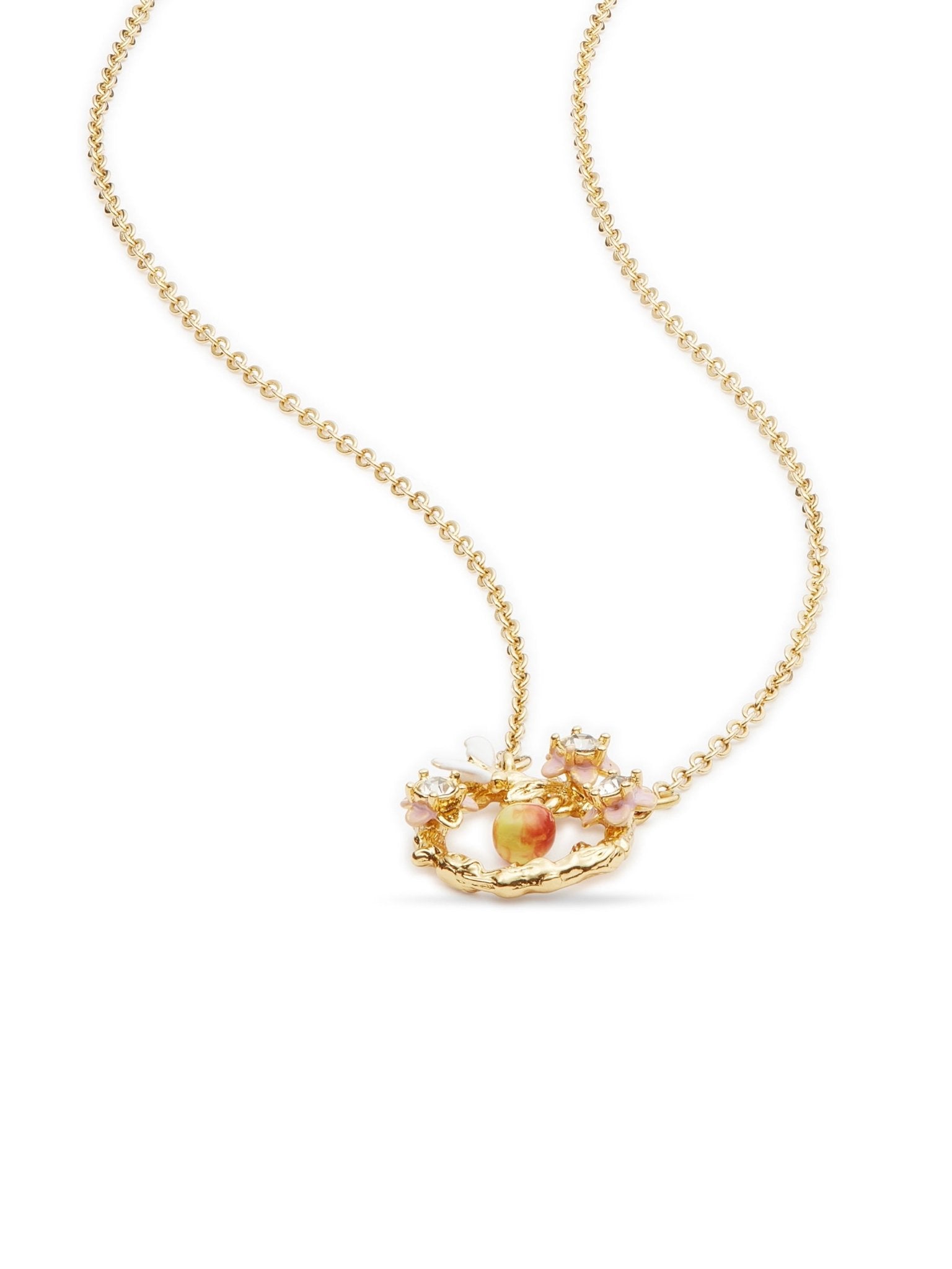Apple Blossom, Pear And Bee Pendant Necklace | AUDC3031 - Les Nereides