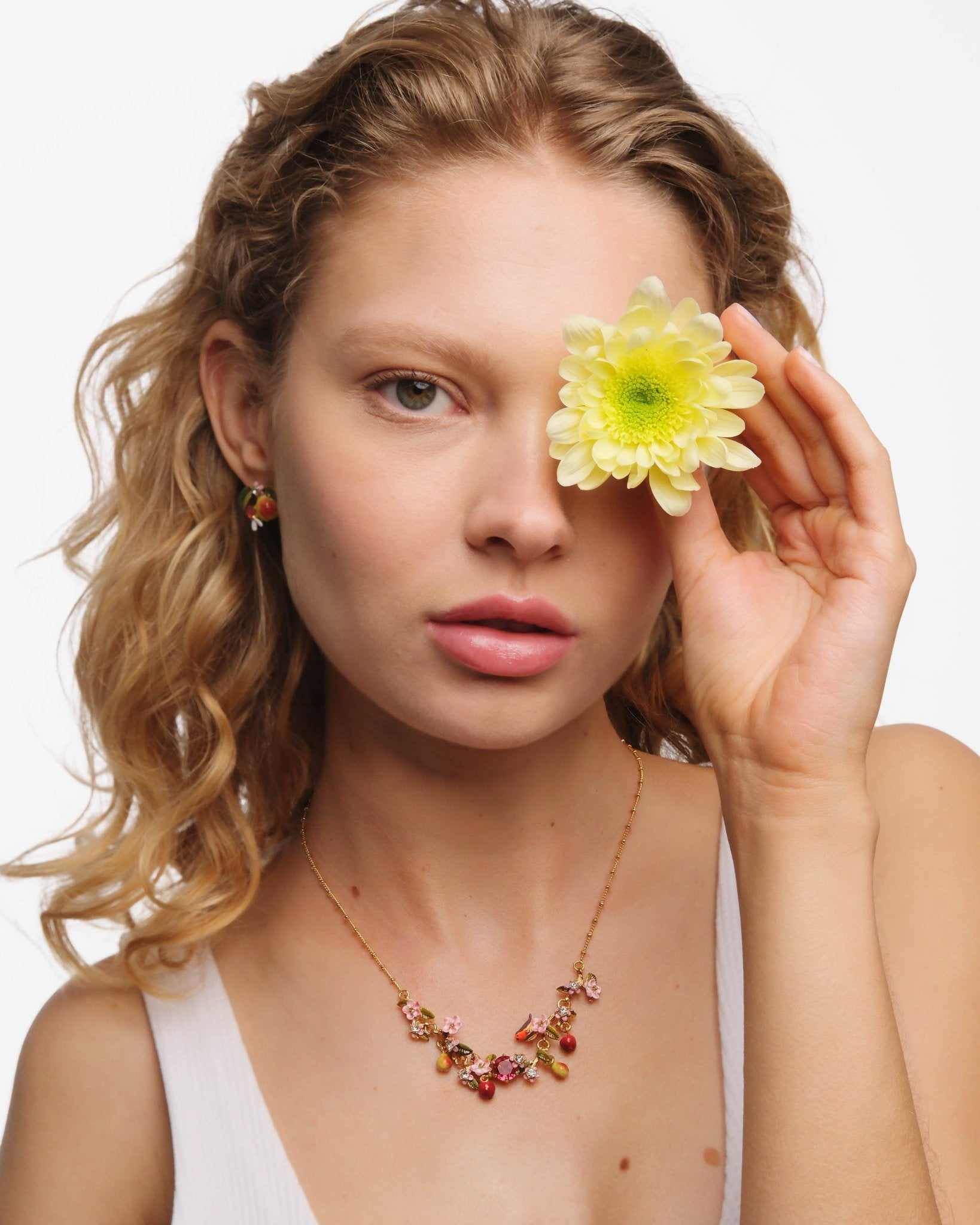 Apple, Robin And Apple Blossom Statement Necklace | AUDC3011 - Les Nereides