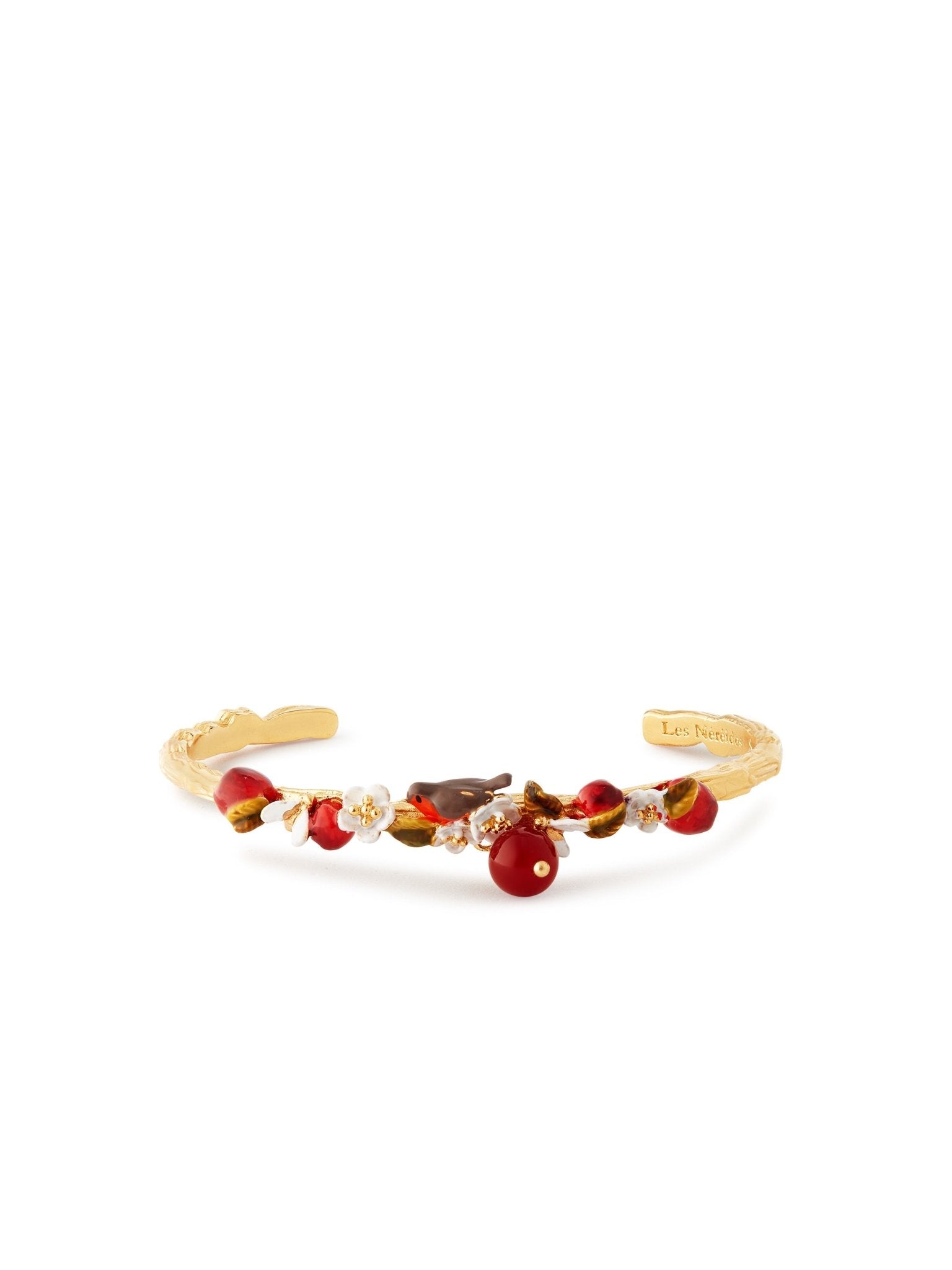 Apple, Robin, Bee And Apple Blossom Cuff Bracelet | AUDC2011 - Les Nereides