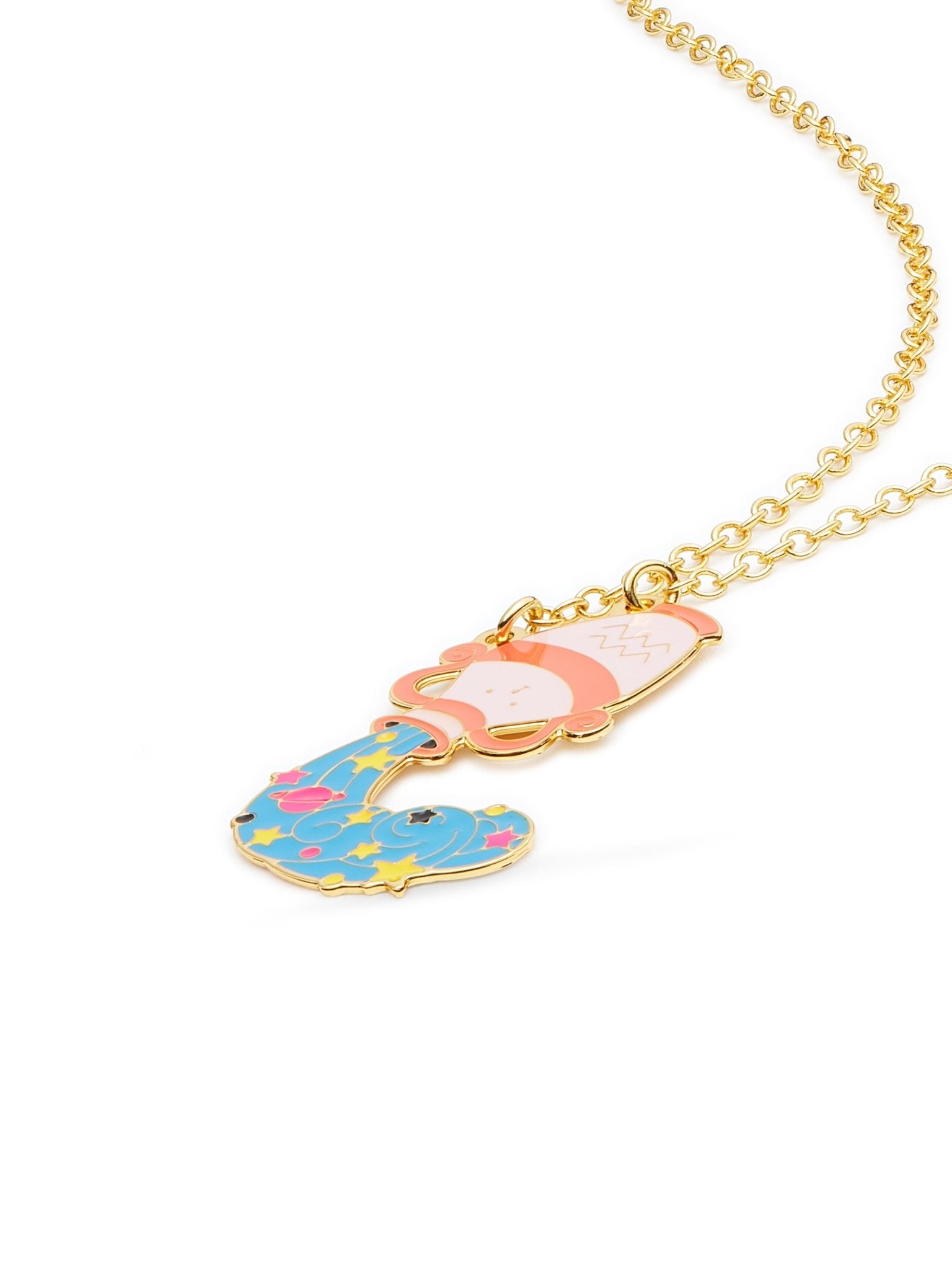 Aquarius Astrological Sign Pendant Necklace | AUSA3111 - Les Nereides