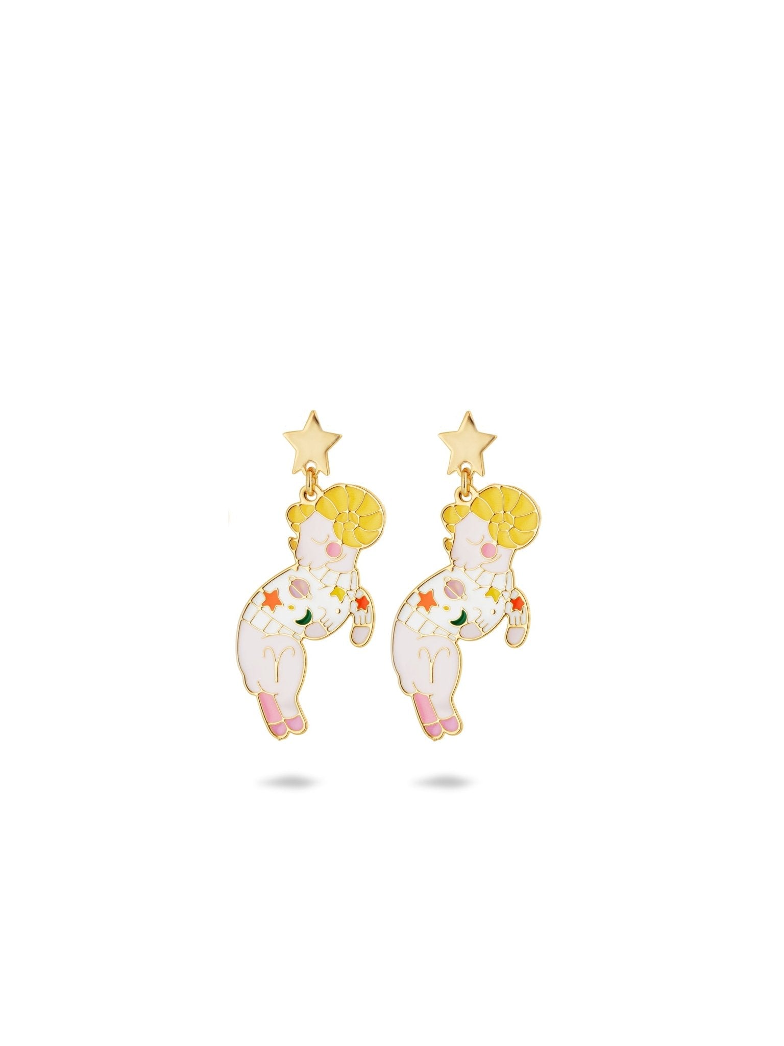 Aries Astrological Sign Earrings | AUSA1011 - Les Nereides