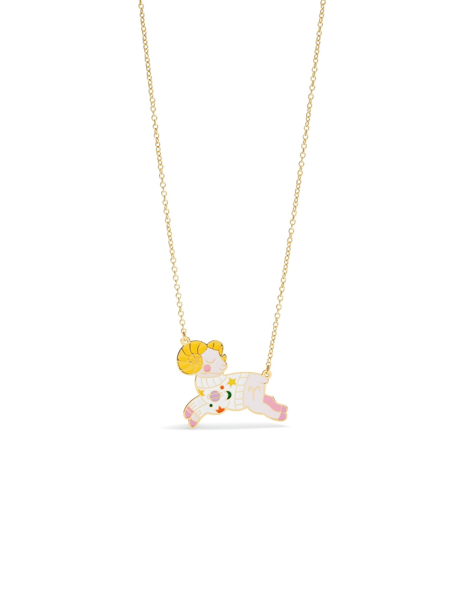 Aries Astrological Sign Pendant Necklace | AUSA3011 - Les Nereides