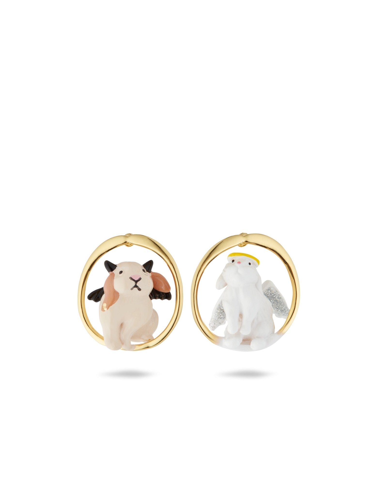 Asymmetrical Angel And Devil Earrings | AUFC1021 - Les Nereides