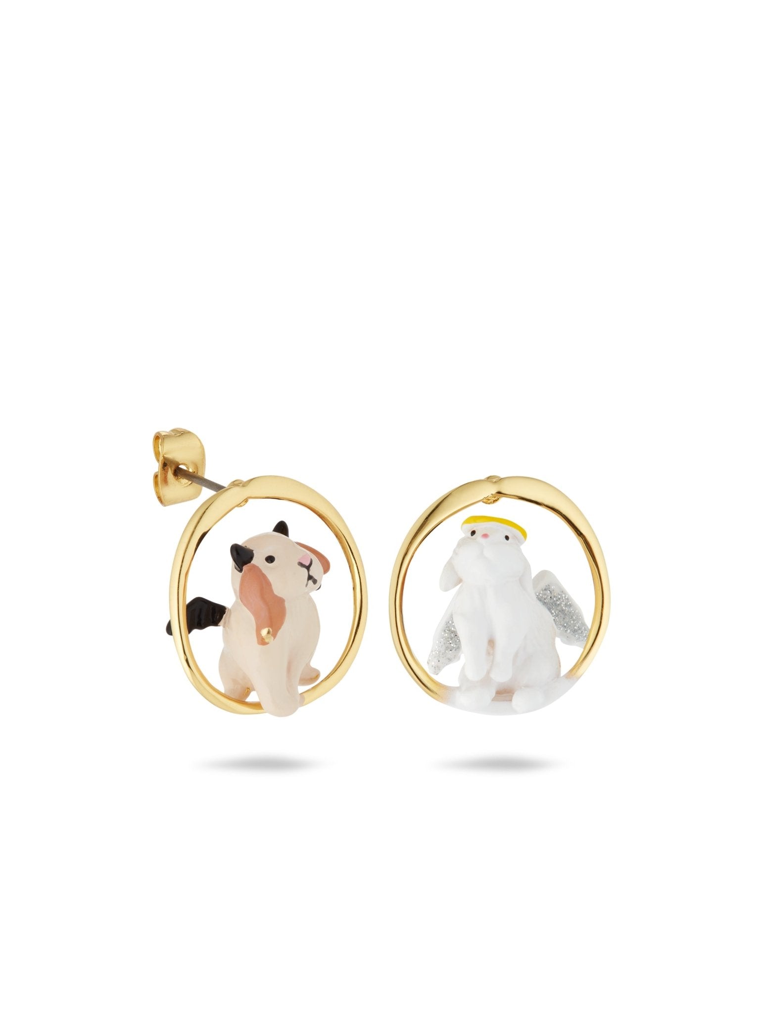 Asymmetrical Angel And Devil Earrings | AUFC1021 - Les Nereides