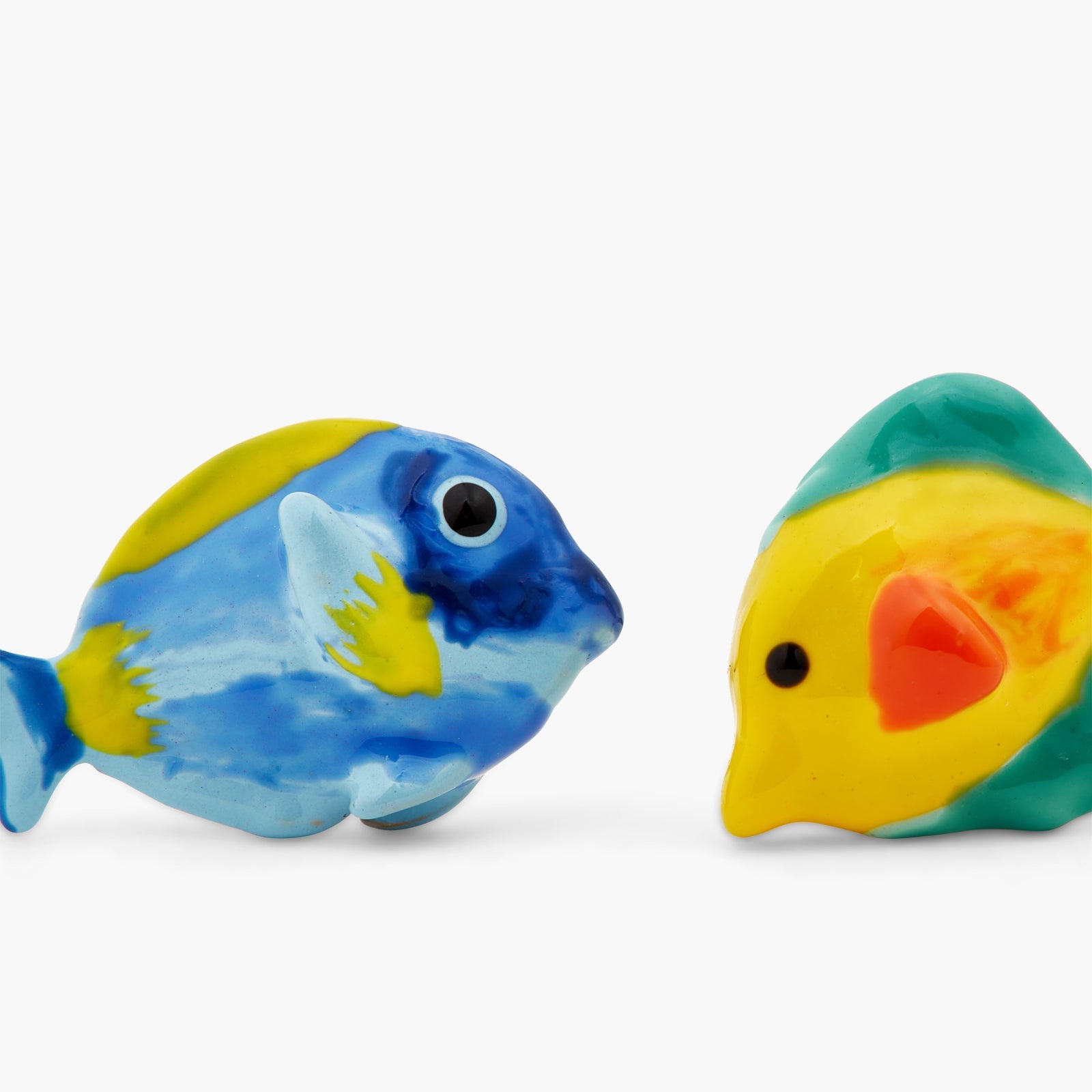 Asymmetrical Blue Fish And Yellow Fish Earrings | ATPR1071 - Les Nereides