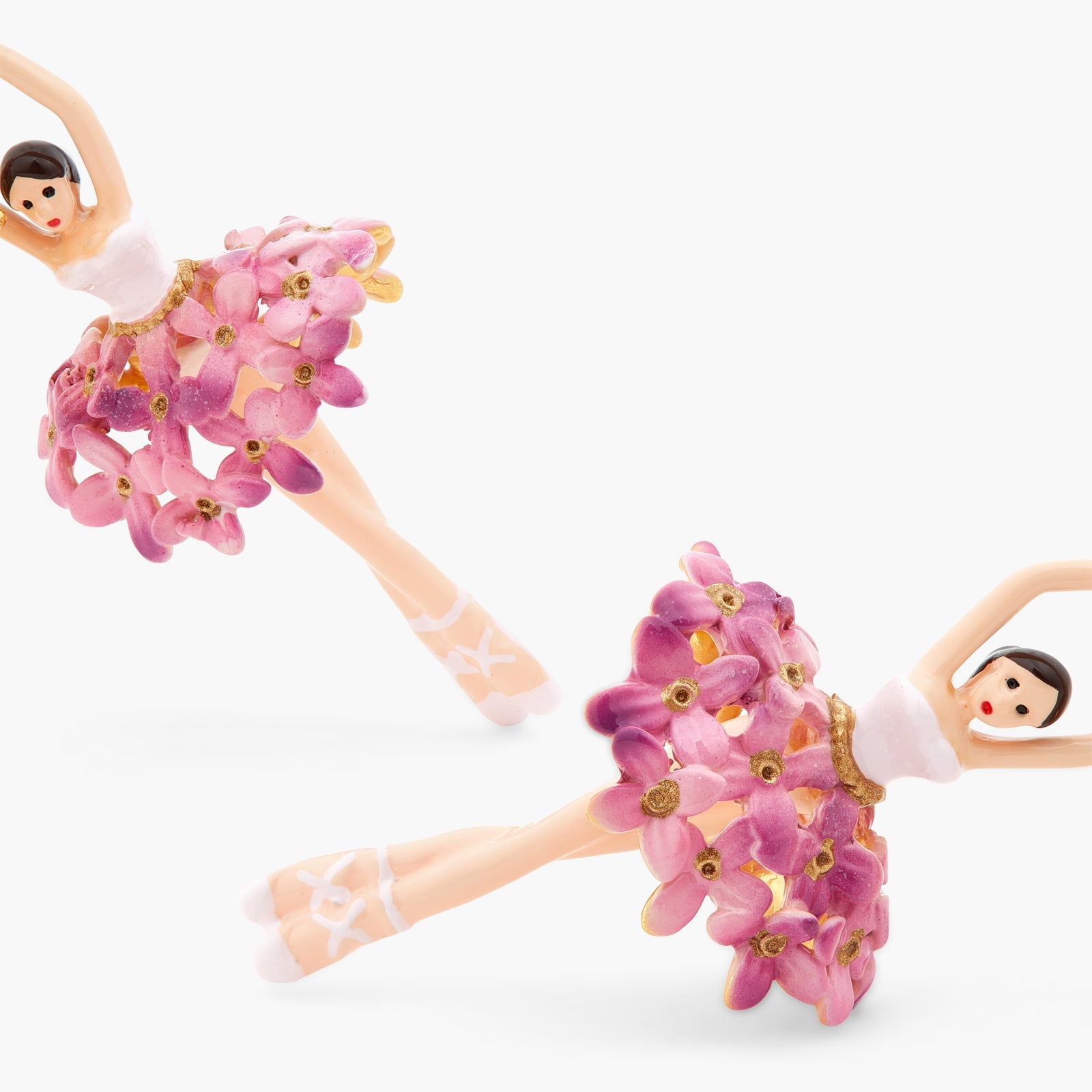 Ballerina, Stone And Enamelled Flower Bouquet Earrings | ATDD1151 - Les Nereides