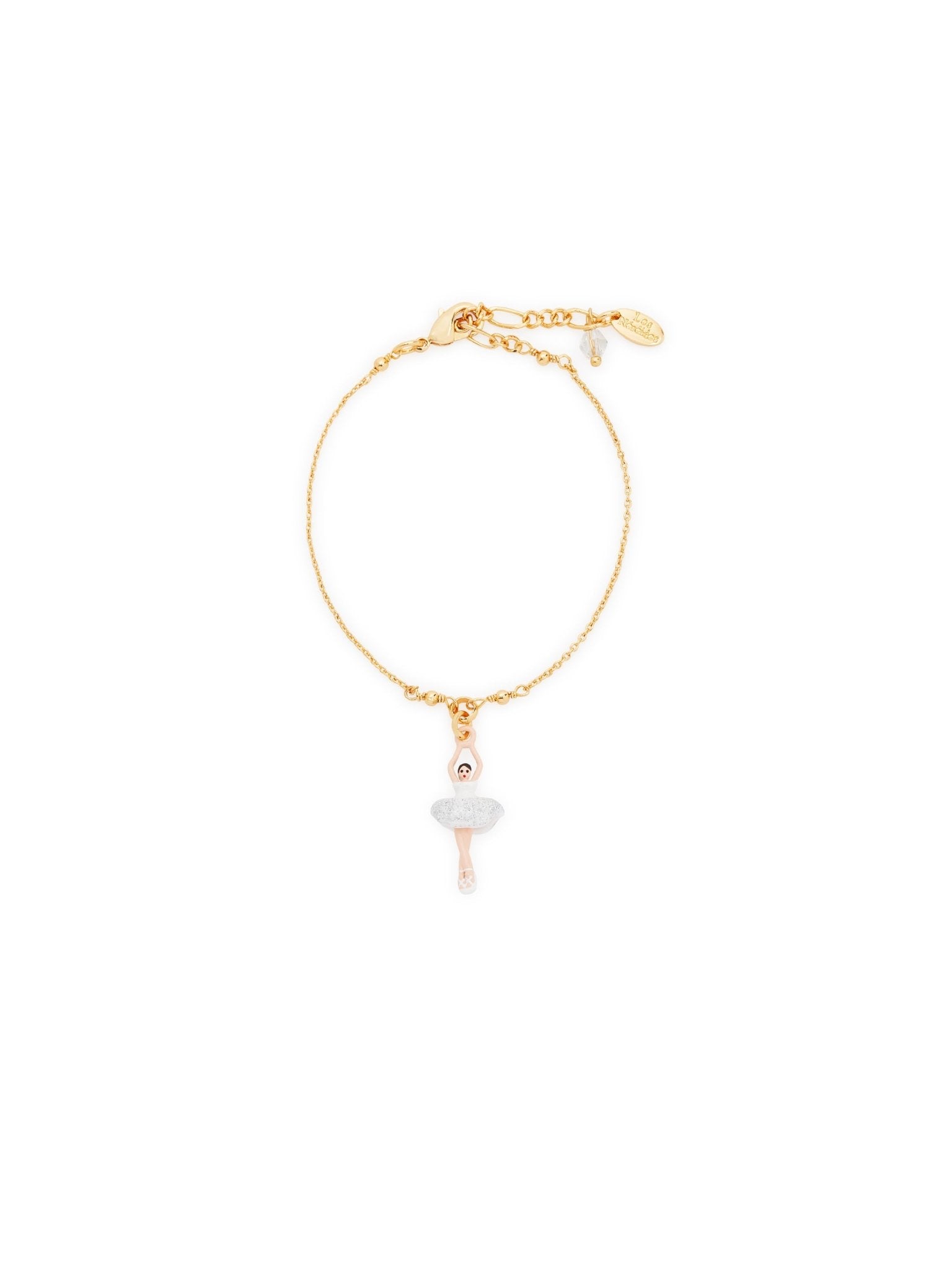Ballerina Wearing A White Tutu With Silver Glitter Fine Bracelet | AUMDD2011 - Les Nereides