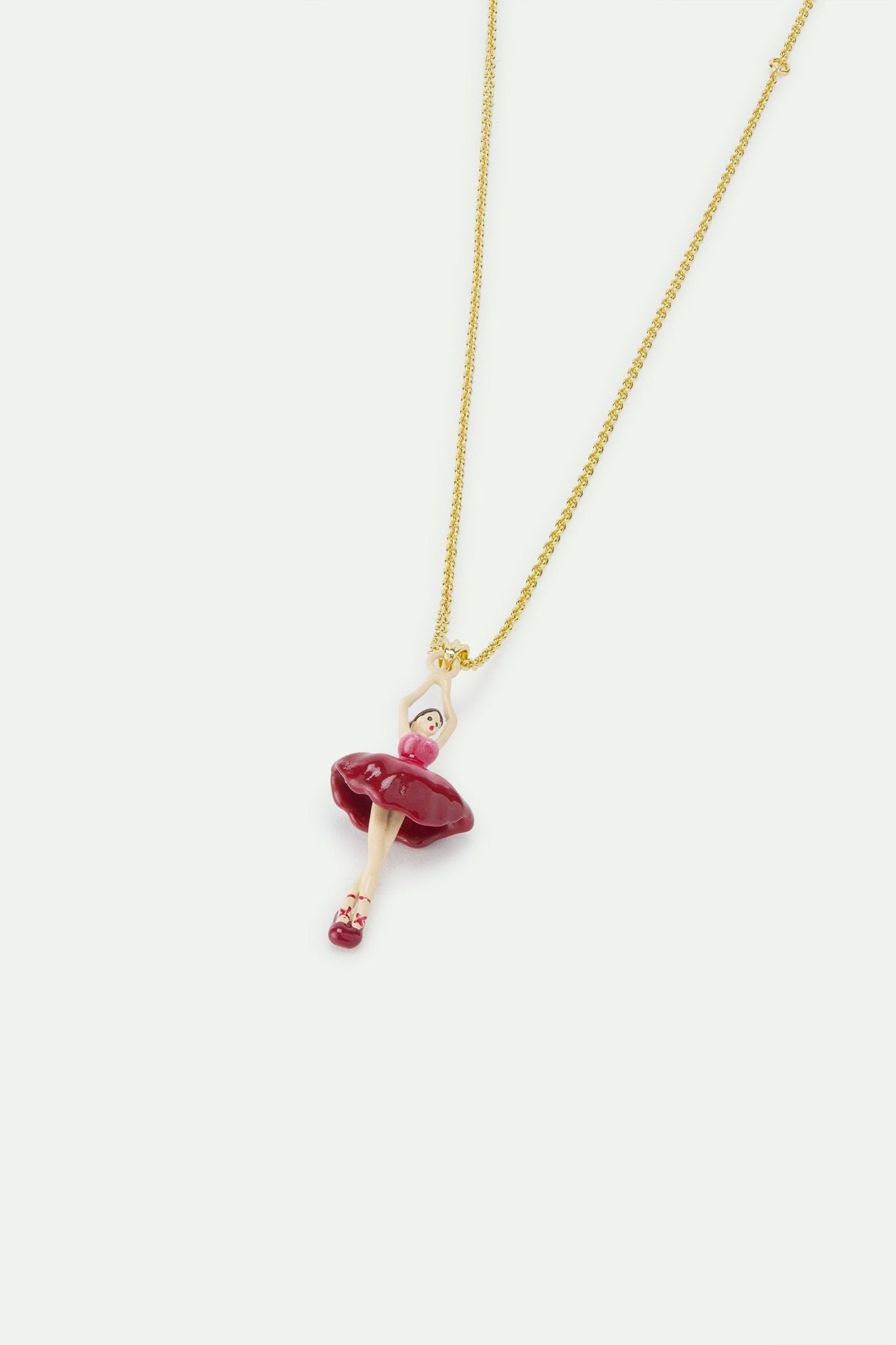 Ballerina with pink gradient tutu pendant necklace | AWDD3591 - Les Nereides