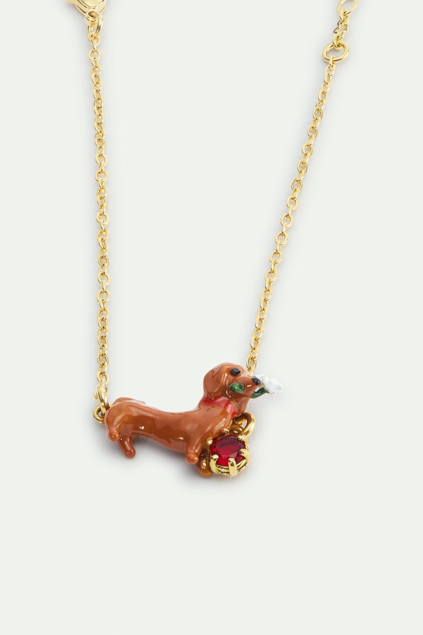Basket. Daisy And Red Crystal Fine Bracelet | AWLA2021 - Les Nereides