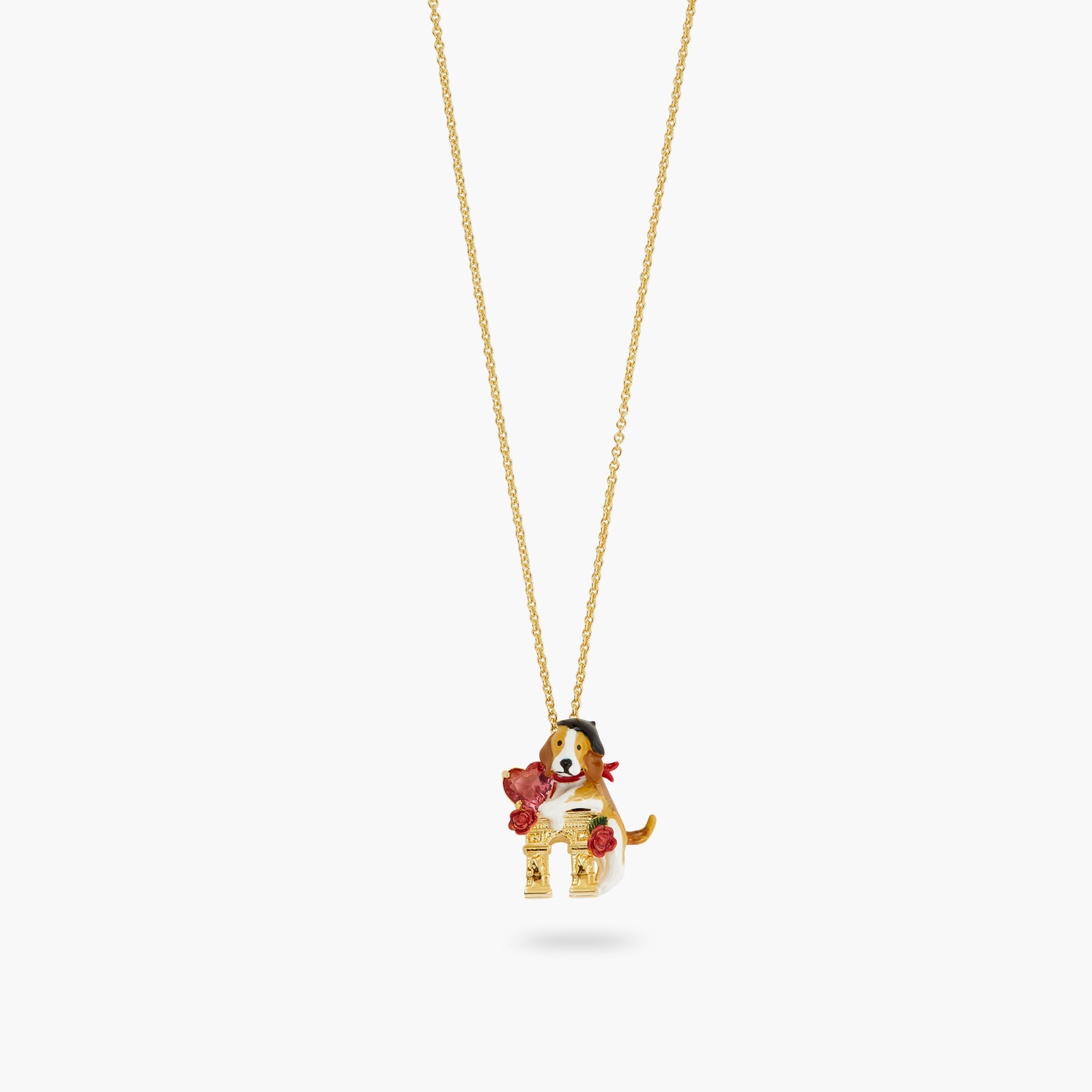 Beagle And Arc De Triomphe Pendant Necklace | ATPA3041 - Les Nereides