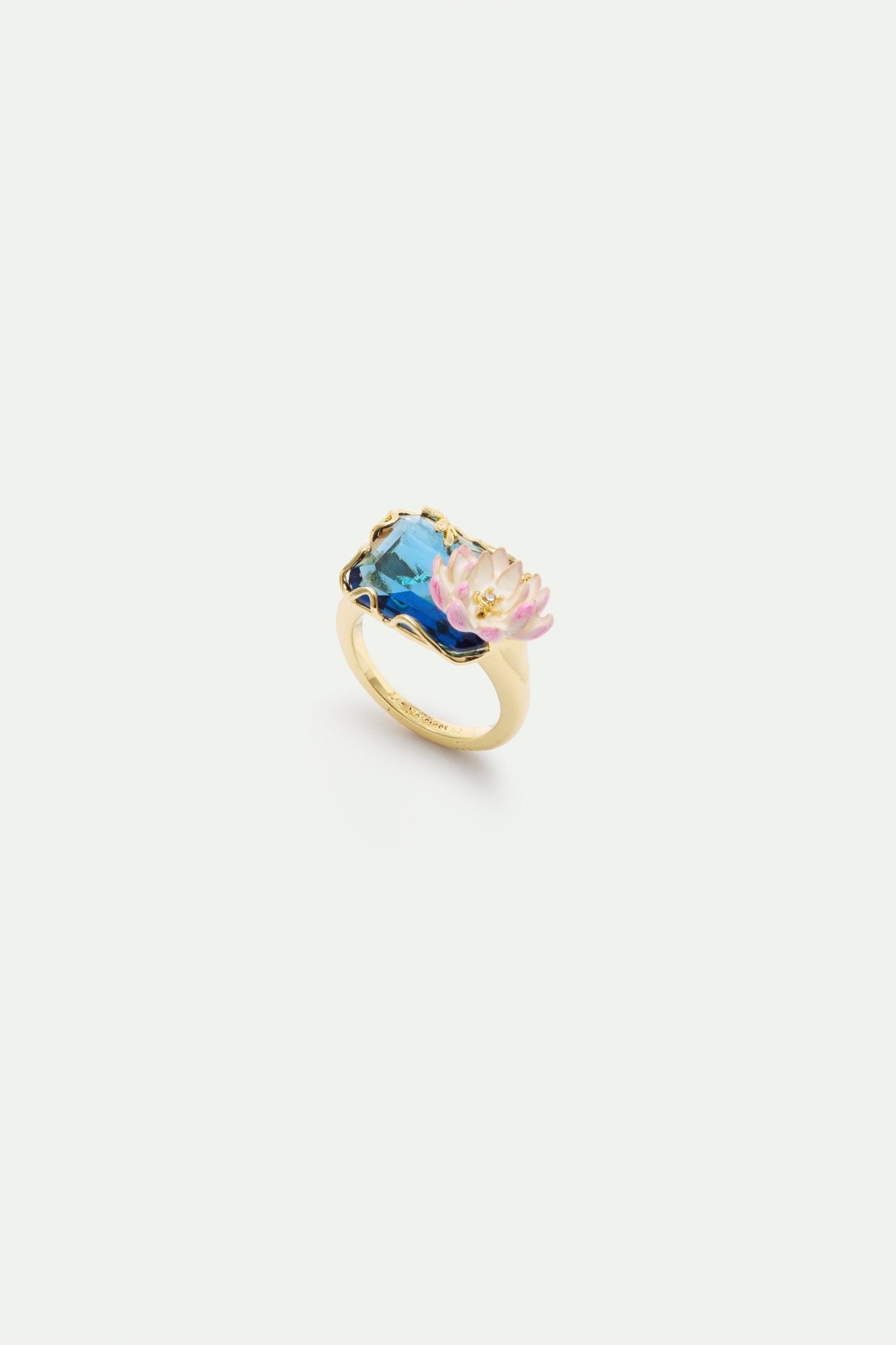 Blue And Pink Water Lily Pond Ring | AXON6021 - Les Nereides