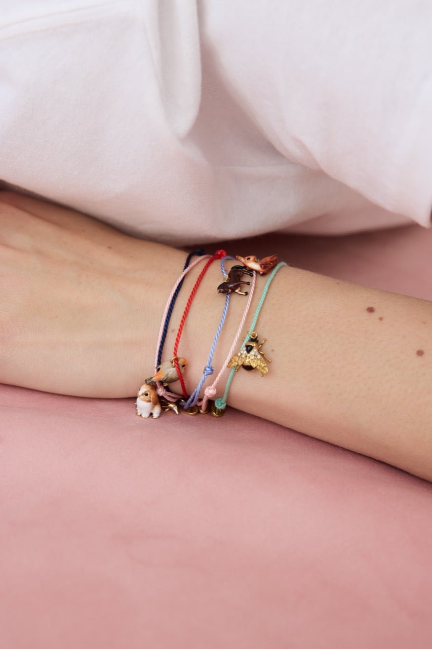 Blue Cord Gold Dolphin Bracelet | AYLA2101 - Les Nereides Paris