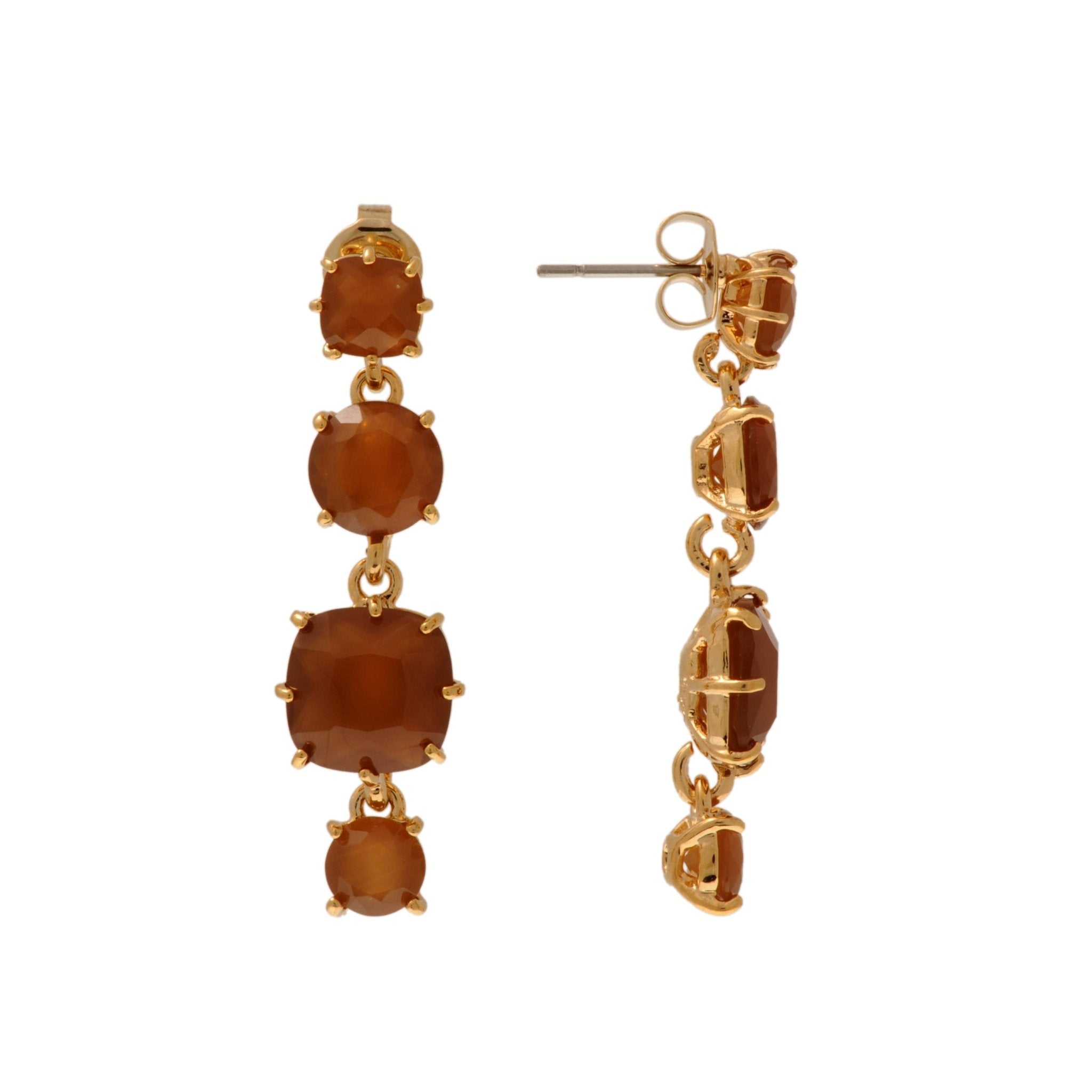 Bo La Diamantine Chocolate Earrings | WLD120C/1 - Les Nereides