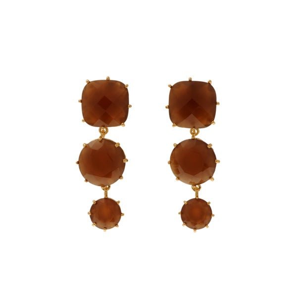 Bo La Diamantine Chocolate Earrings | WLD136C/1 - Les Nereides