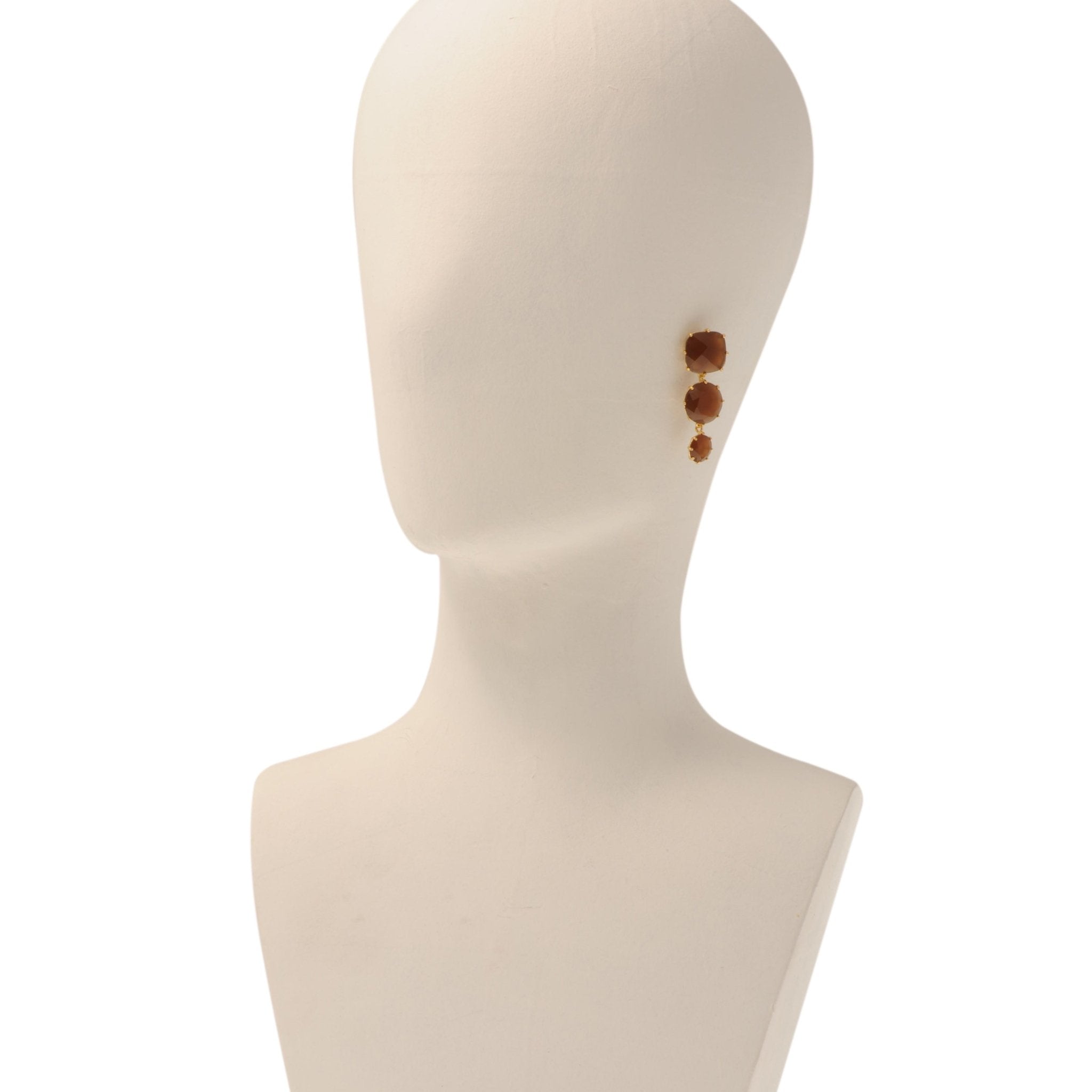 Bo La Diamantine Chocolate Earrings | WLD136C/1 - Les Nereides