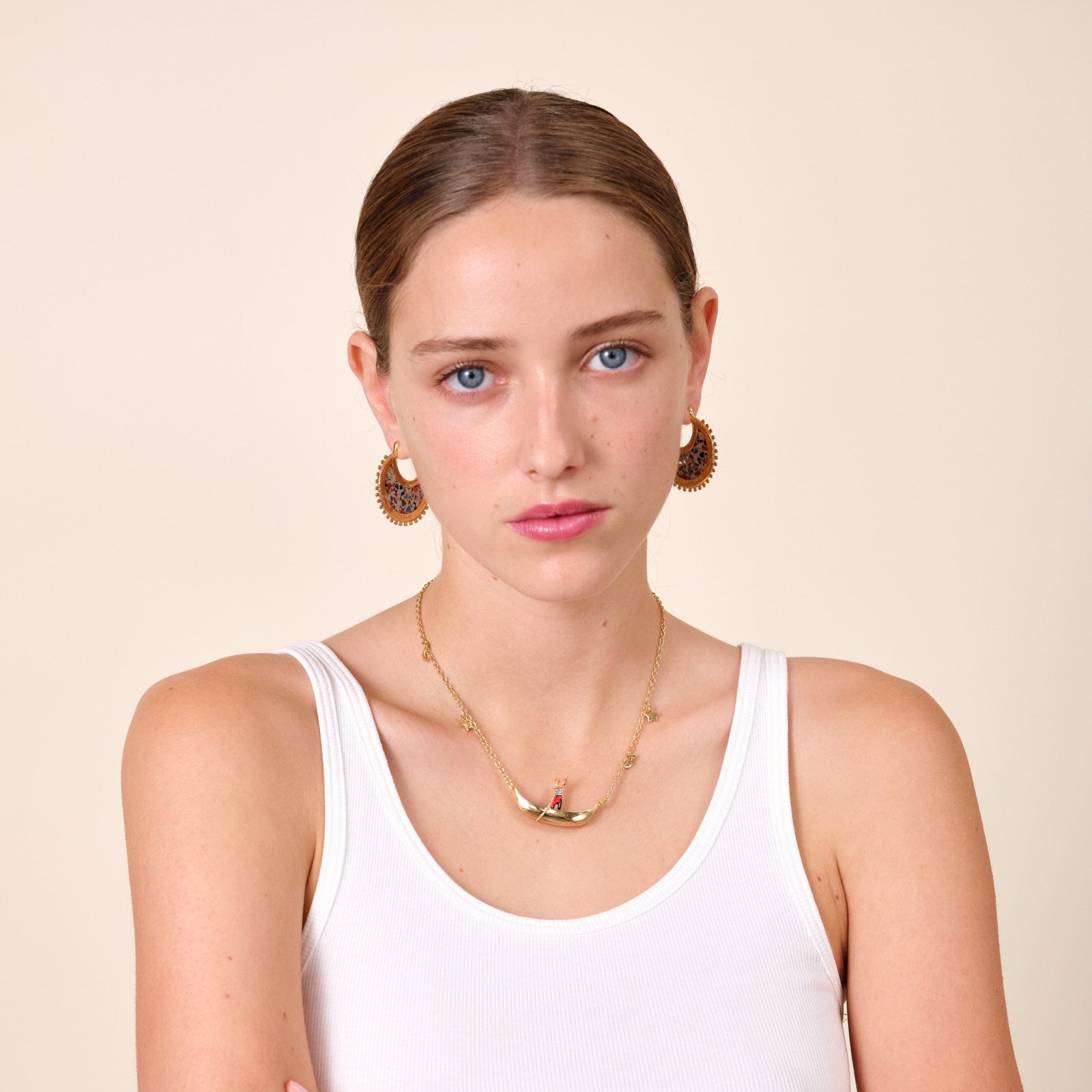 Boatman And Gondola Pendant Necklace | ATVE3051 - Les Nereides