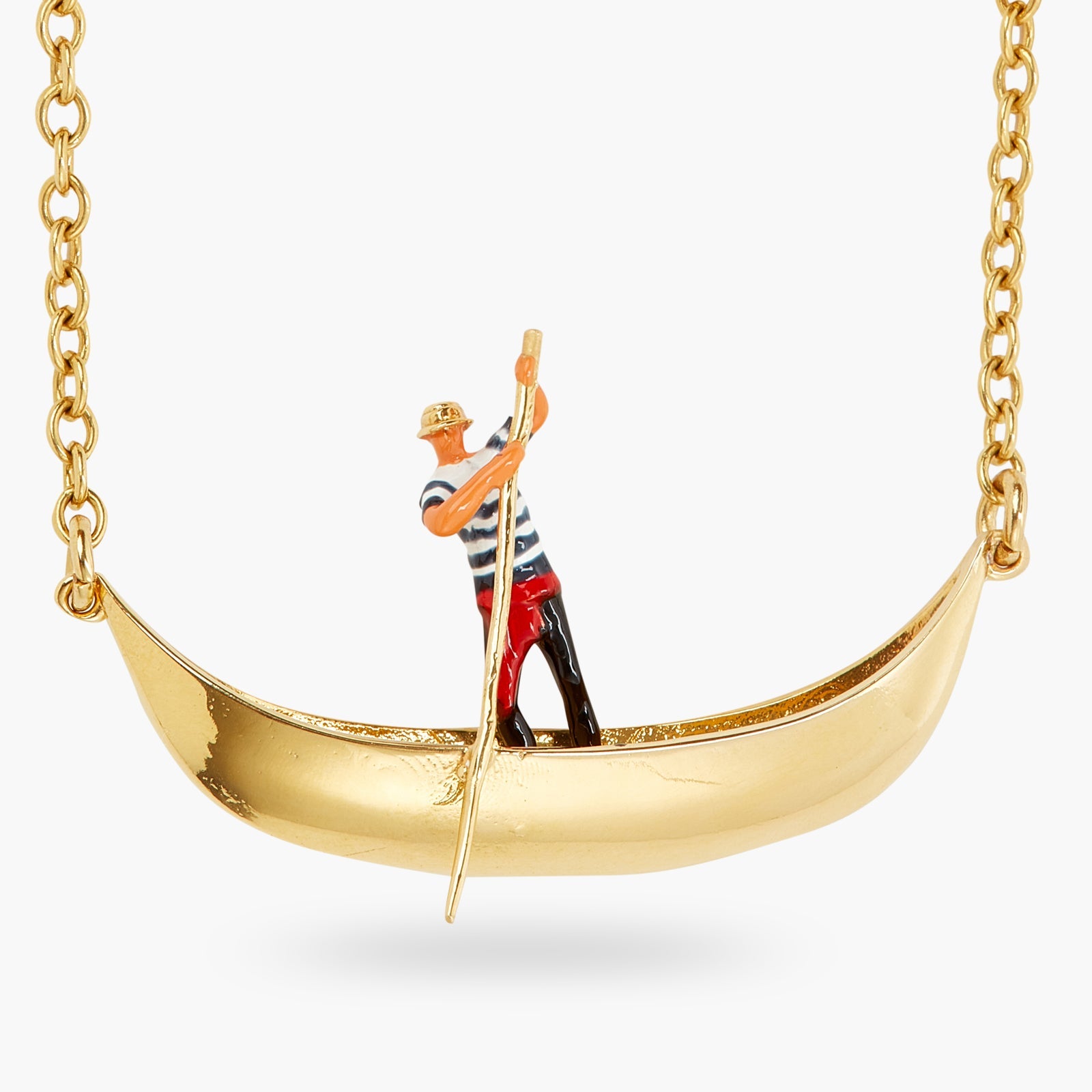 Boatman And Gondola Pendant Necklace | ATVE3051 - Les Nereides