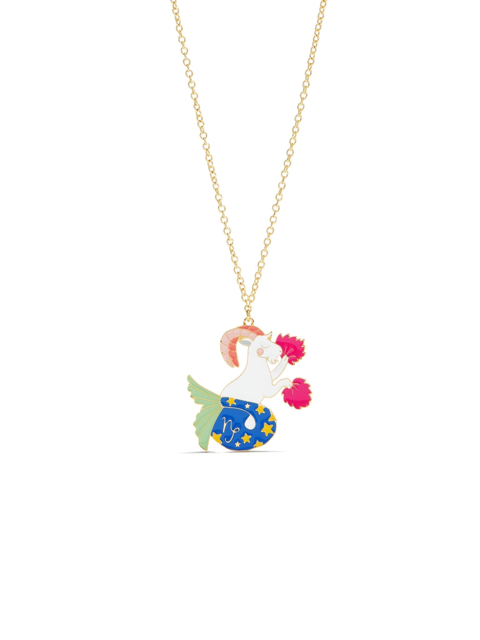 Capricorn Astrological Sign Pendant Necklace | AUSA3101 - Les Nereides