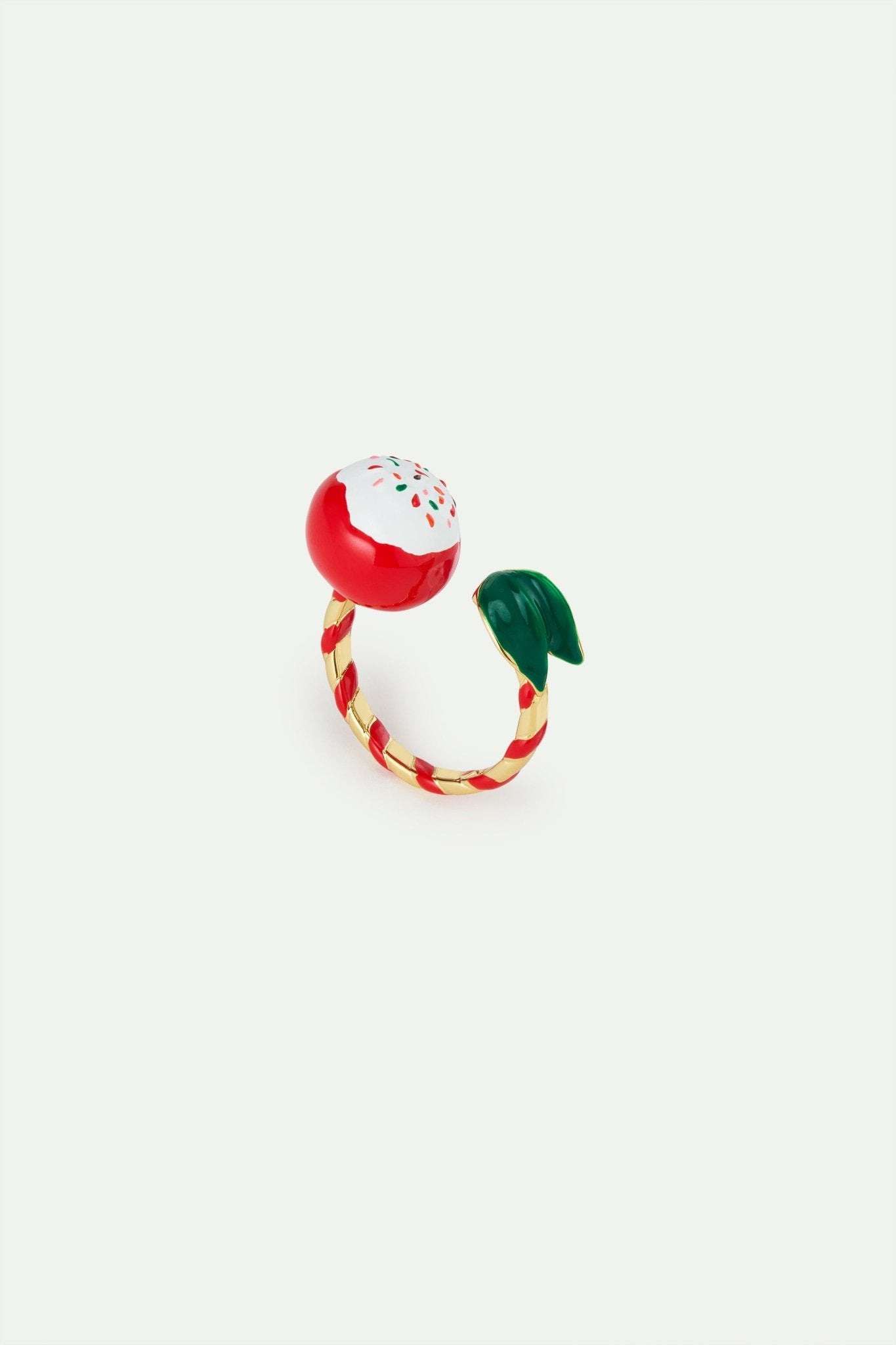 Cherry And Whipped Cream Adjustable Ring | AWMC6041 - Les Nereides