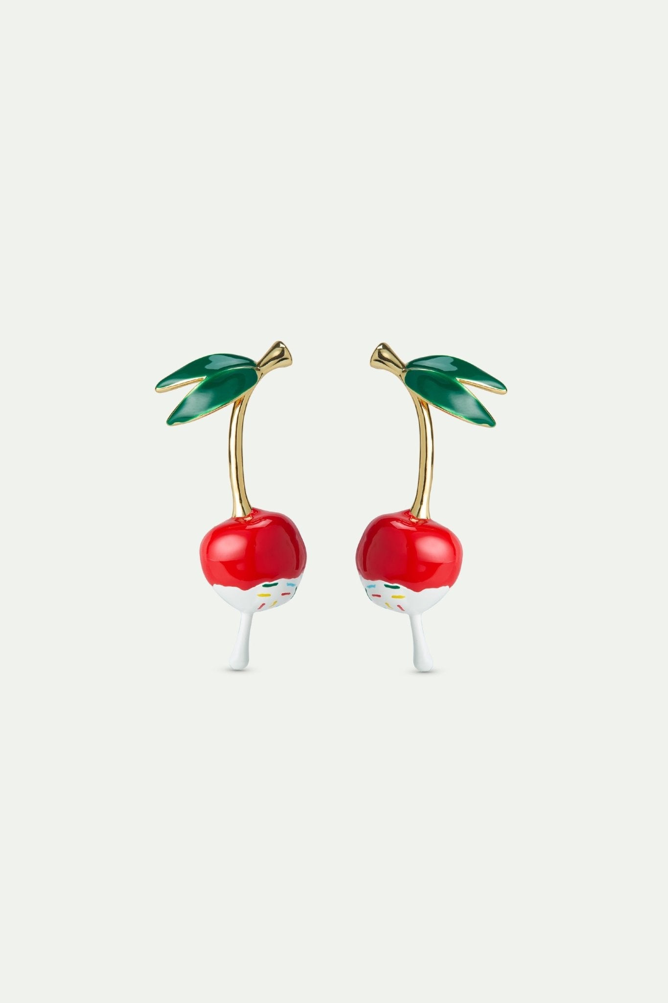 Cherry And Whipped Cream Earrings | AWMC1141 - Les Nereides