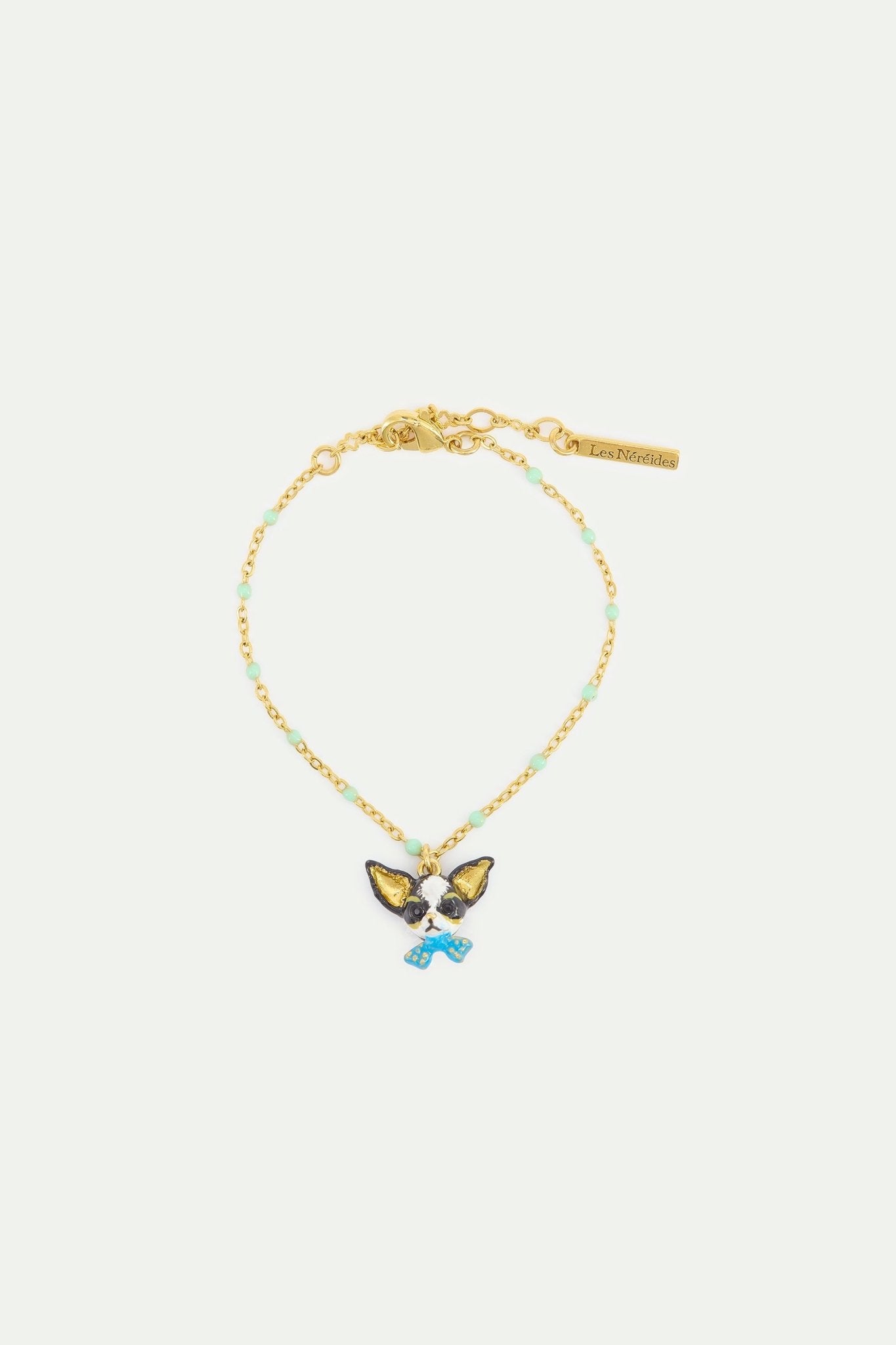 Chihuahua And Blue Bow Tie Fine Bracelet | AXLA2041 - Les Nereides
