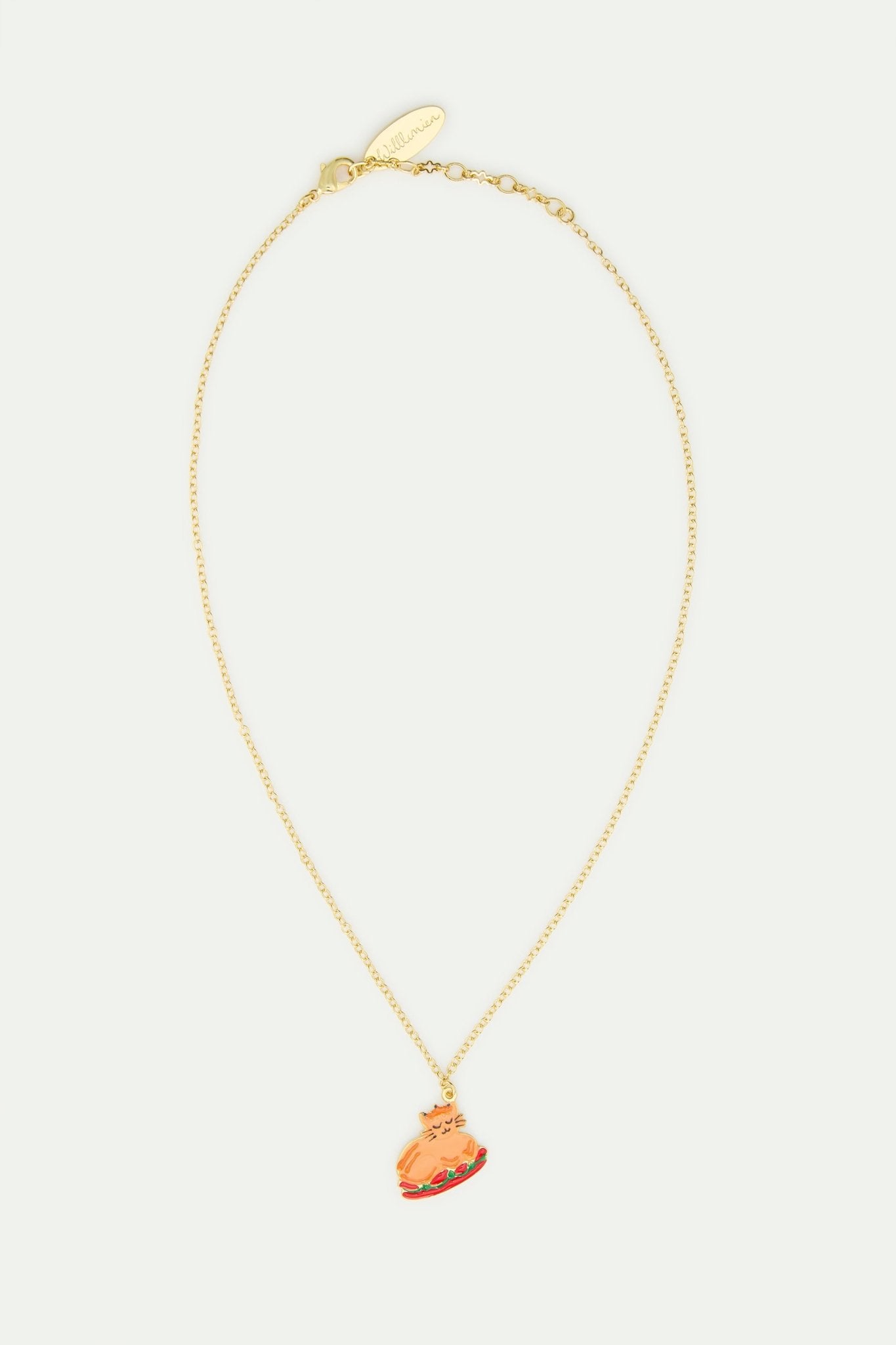 Christmas Dinner And Gold Crown Pendant Necklace | AWWI3051 - Les Nereides