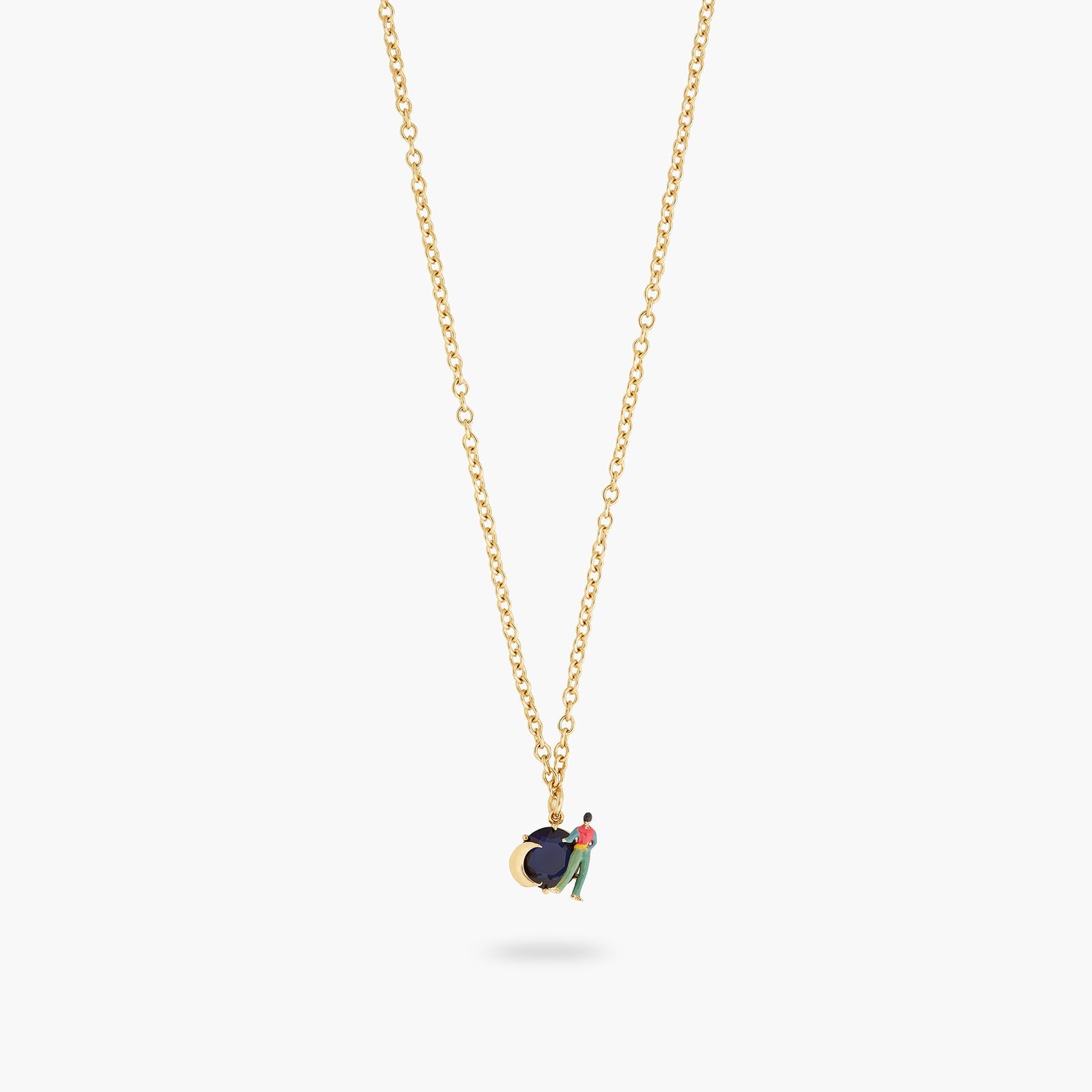 Cut Crystal Stone, Moon And Character Pendant Necklace | ATVE3041 - Les Nereides