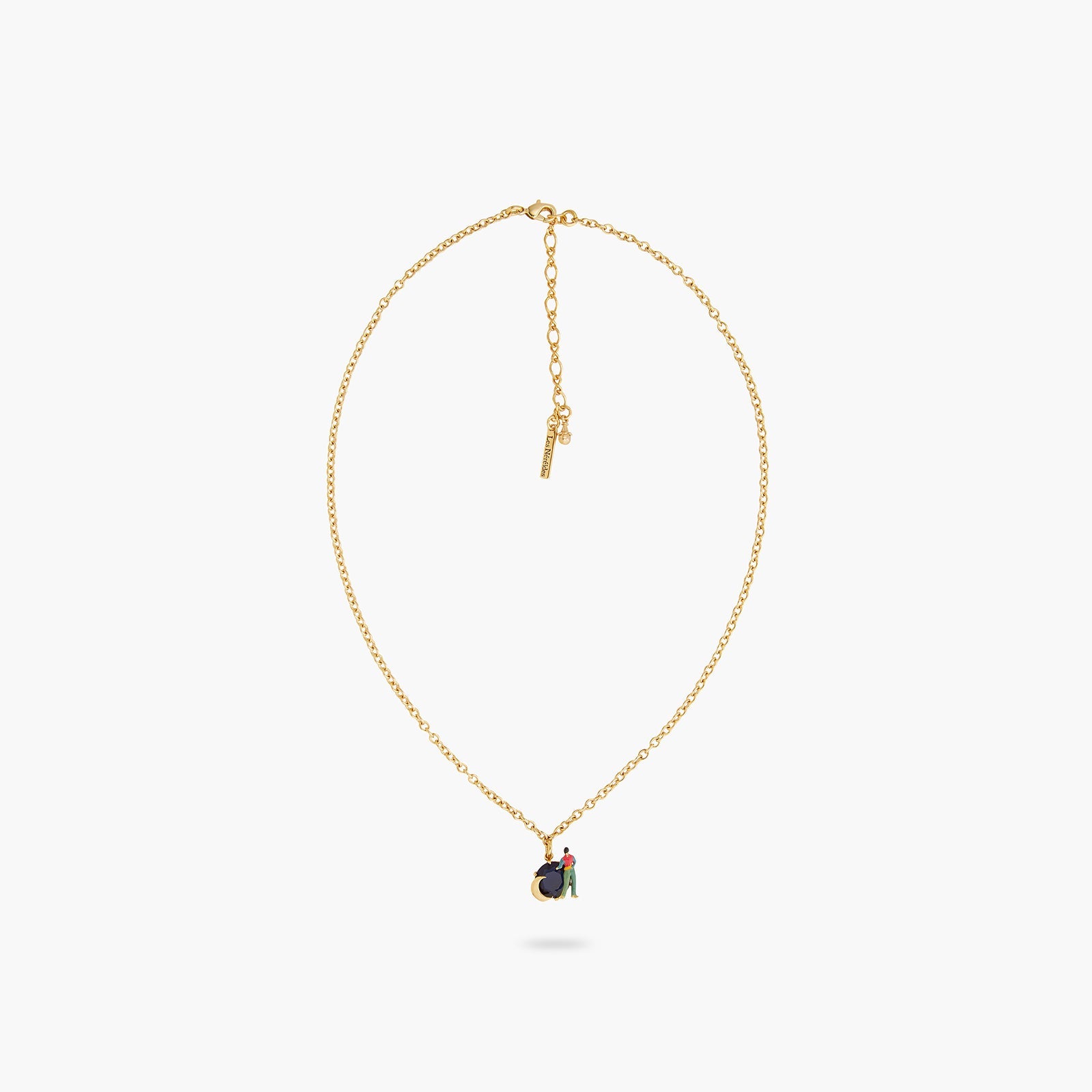 Cut Crystal Stone, Moon And Character Pendant Necklace | ATVE3041 - Les Nereides