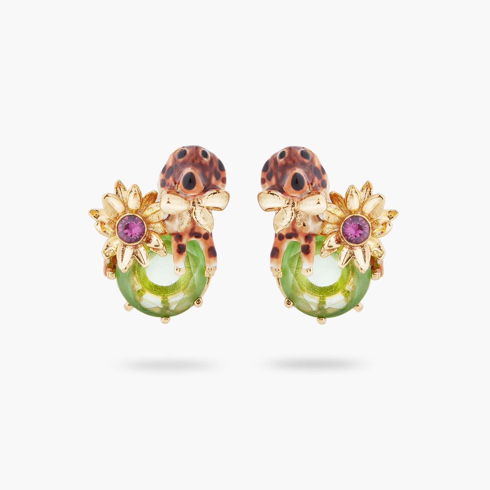 Dachshund And Stone Earrings | ASLA1041 - Les Nereides