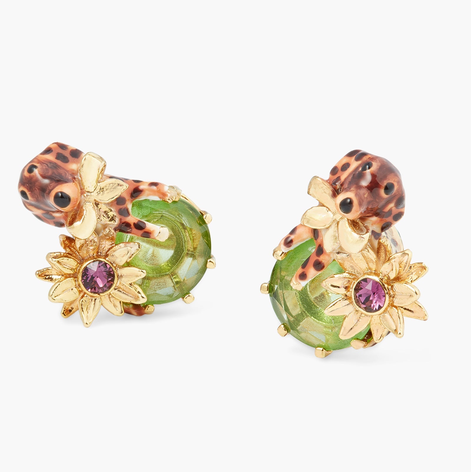 Dachshund And Stone Earrings | ASLA1041 - Les Nereides