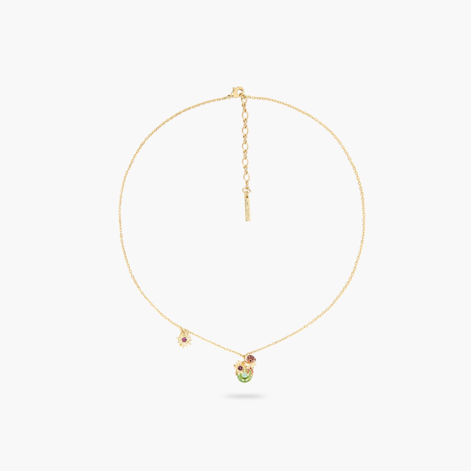 Dachshund And Stone Pendant Necklace | ASLA3031 - Les Nereides