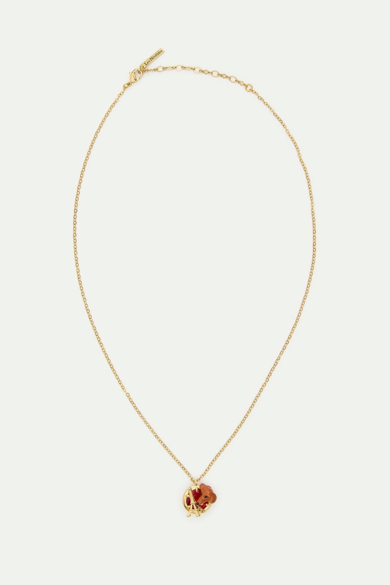 Dachshund Pendant Necklace With Eiffel Tower | AWLA3041 - Les Nereides
