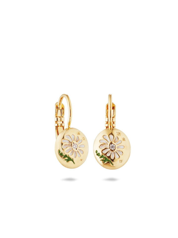 Daisy Flower Sleeper Earrings | AUPS1011 - Les Nereides