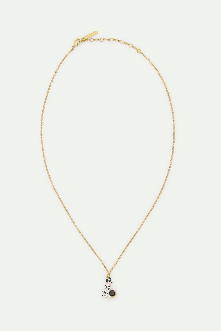 Dalmatian Black Crystal Pendant Necklace | AWLA3061 - Les Nereides