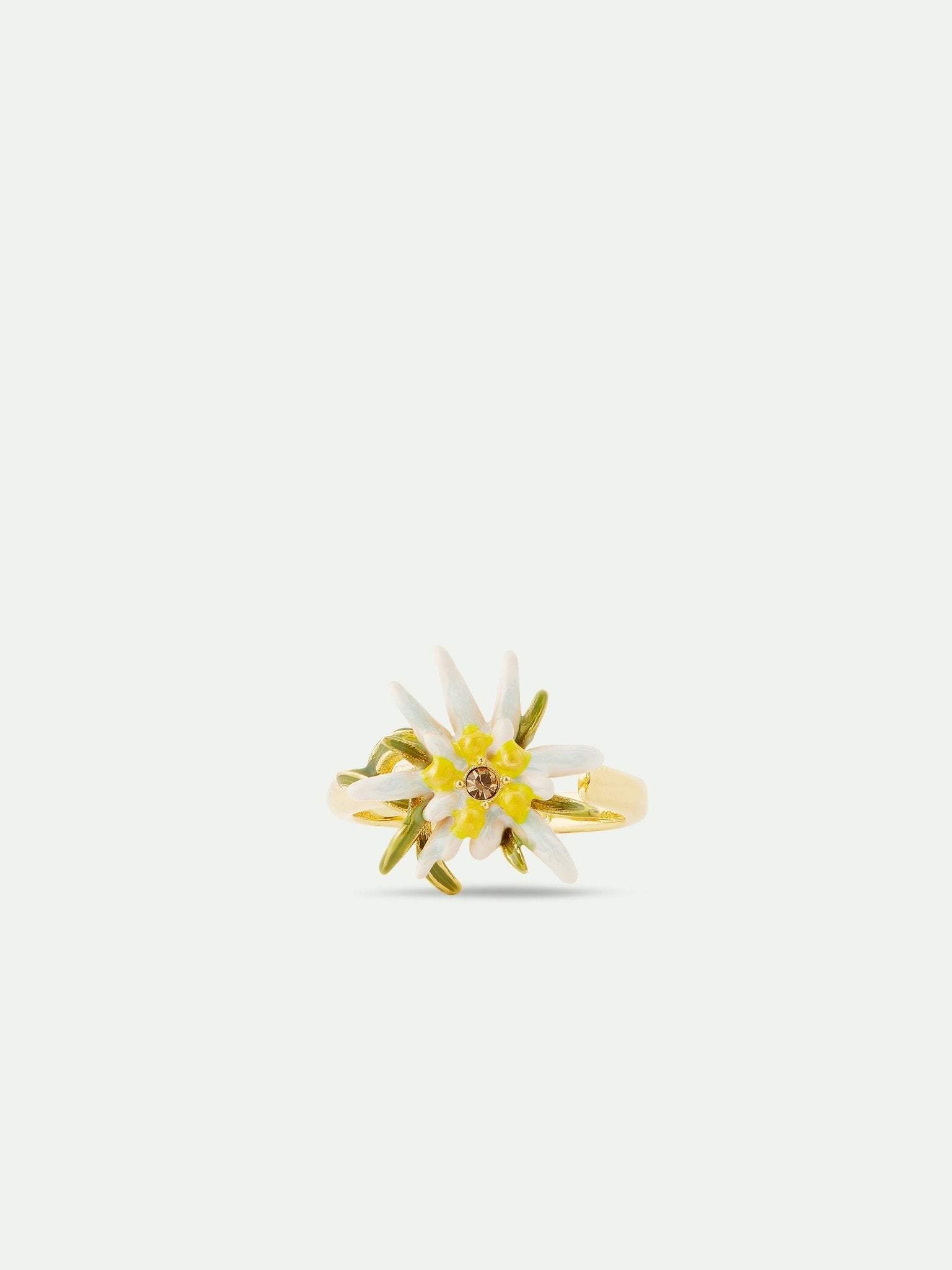 Edelweiss Flower Adjustable Ring | AULA6011 - Les Nereides