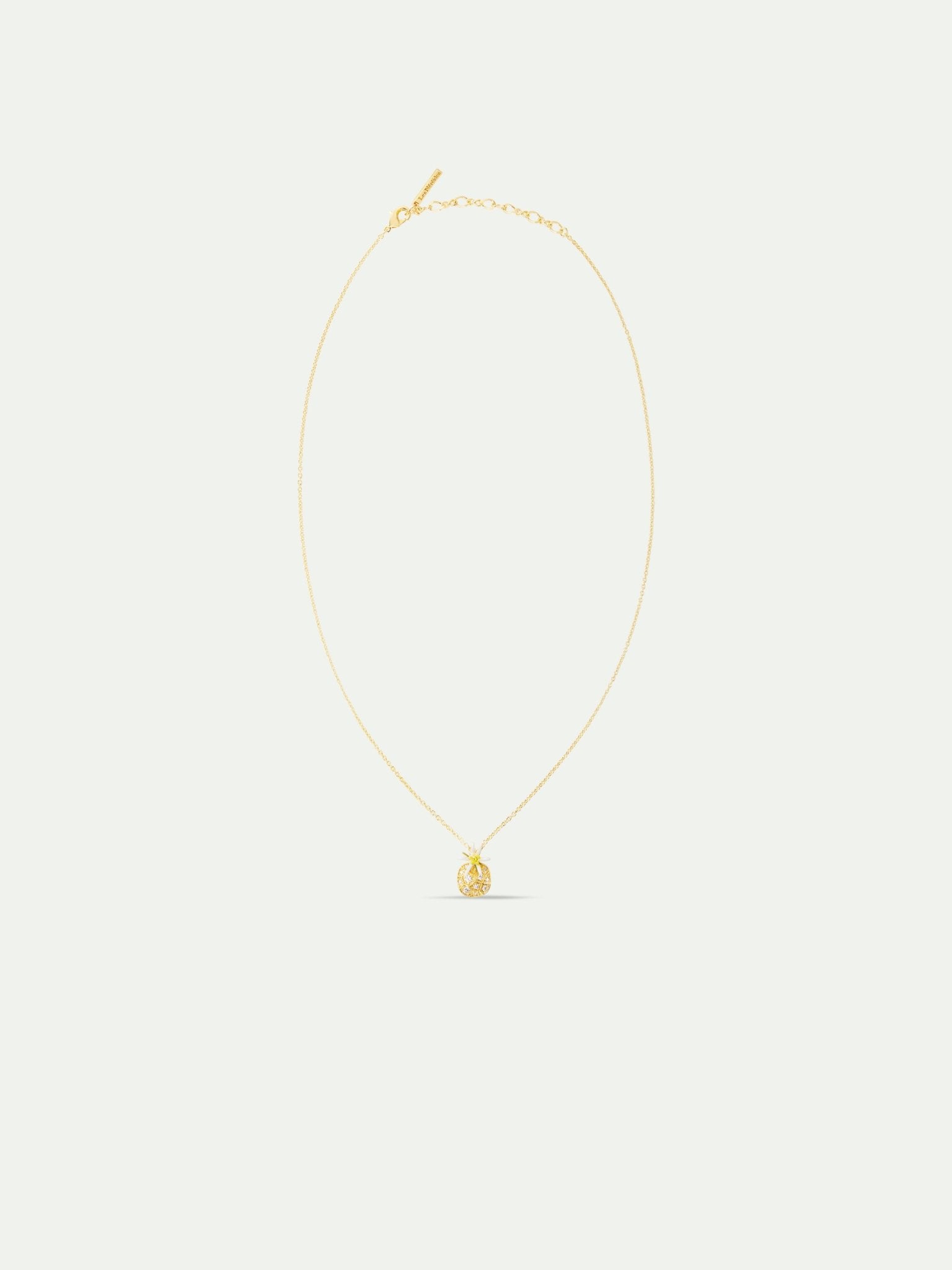 Edelweiss Flower And Cubic Zirconia Pendant Necklace | AULA3041 - Les Nereides