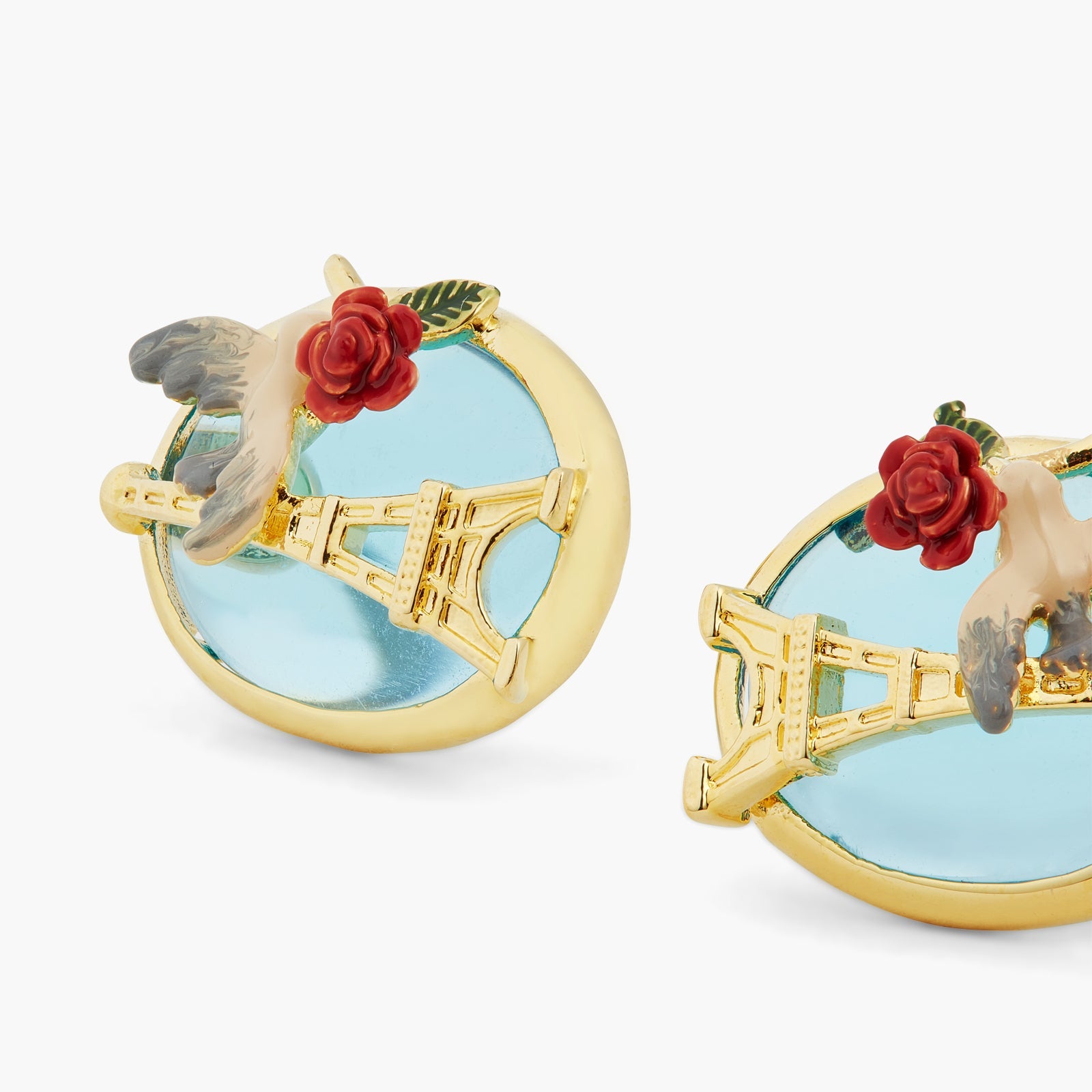 Eiffel Tower, Sparrow And Rose Earrings | ATPA1041 - Les Nereides
