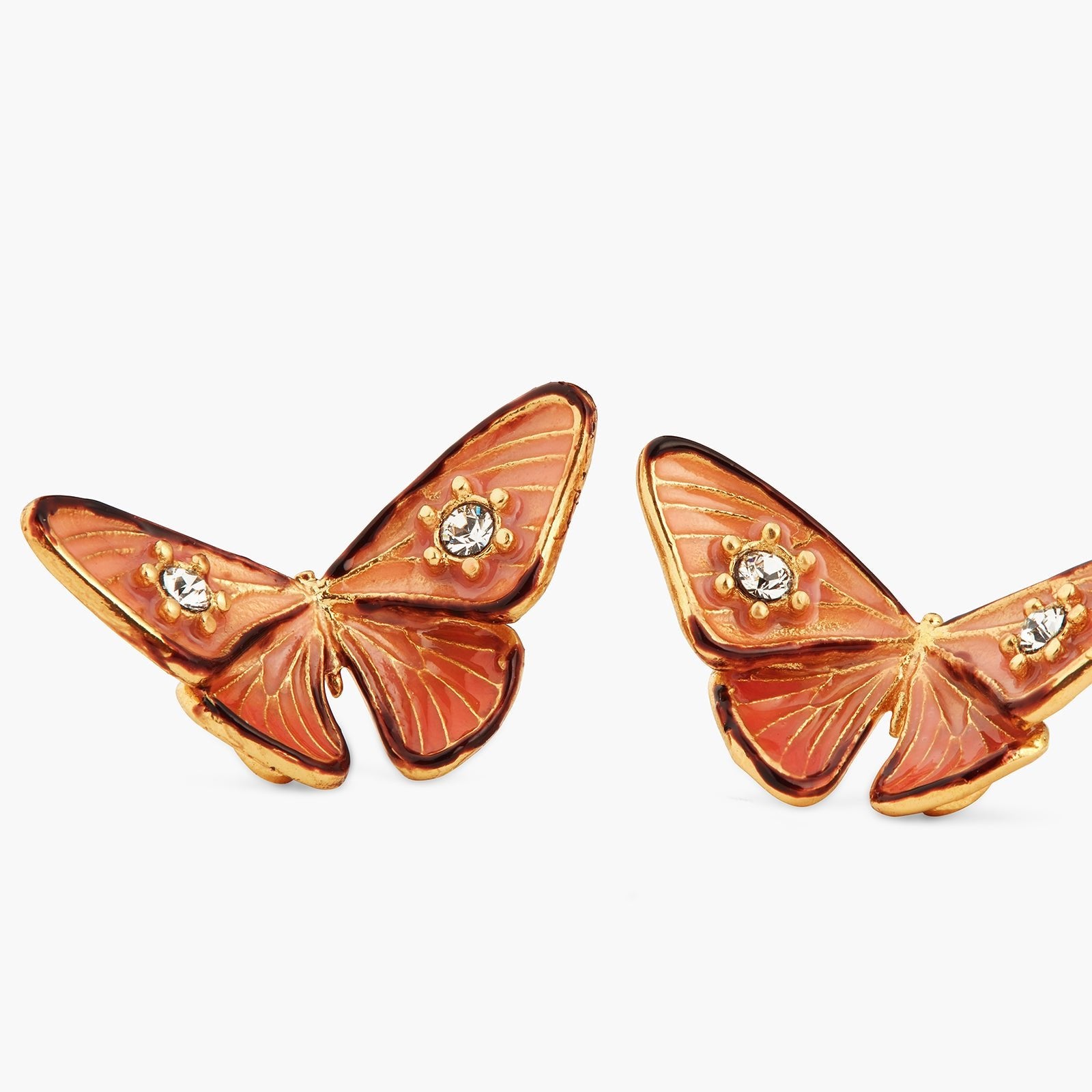 Enamelled Butterfly And Stone Earrings | ATLA1011 - Les Nereides