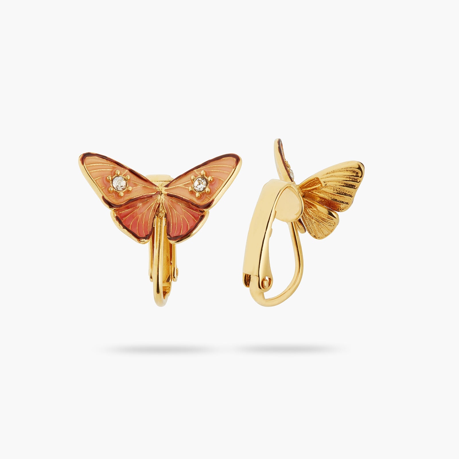 Enamelled Butterfly And Stone Earrings | ATLA1011 - Les Nereides