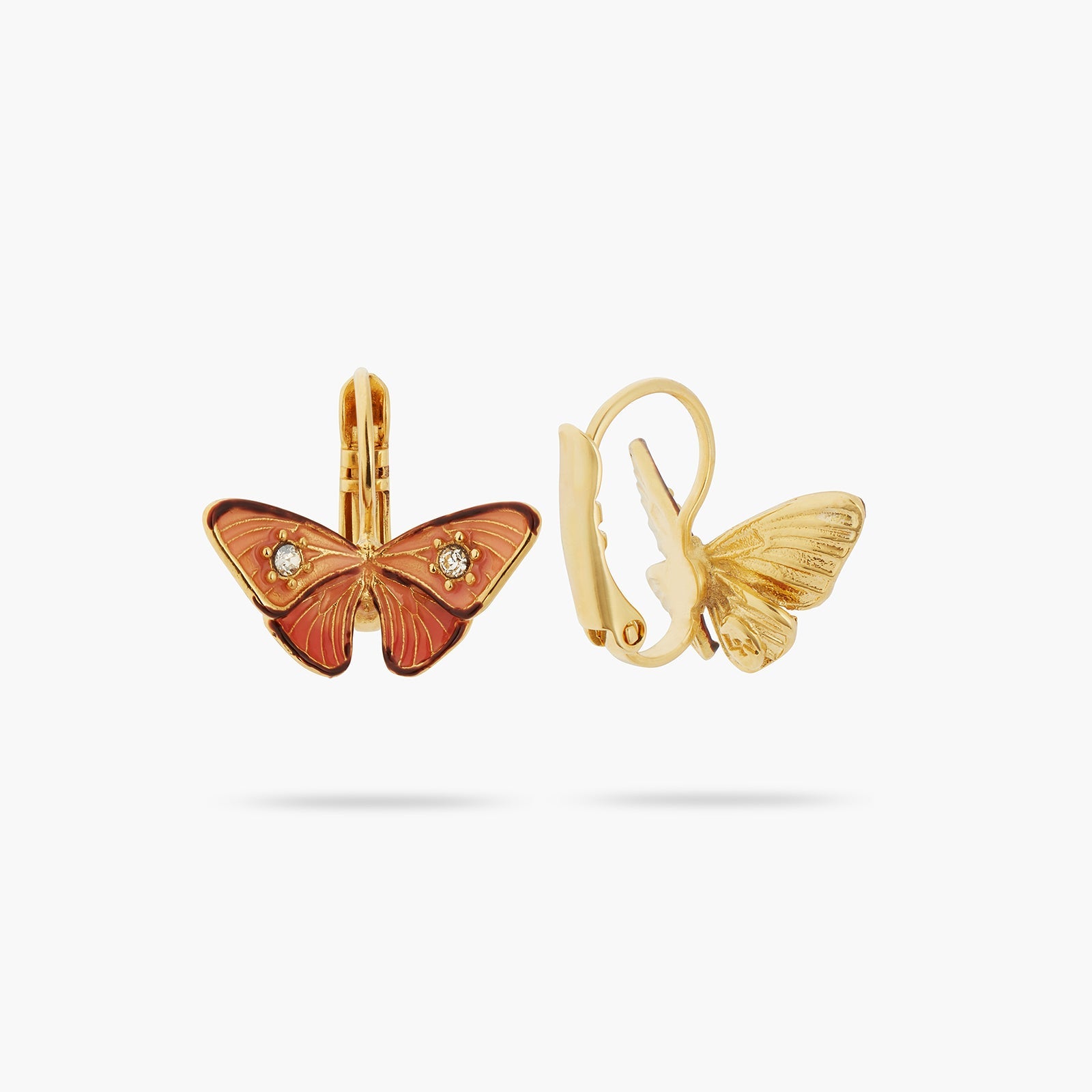Enamelled Butterfly And Stone Earrings | ATLA1011 - Les Nereides