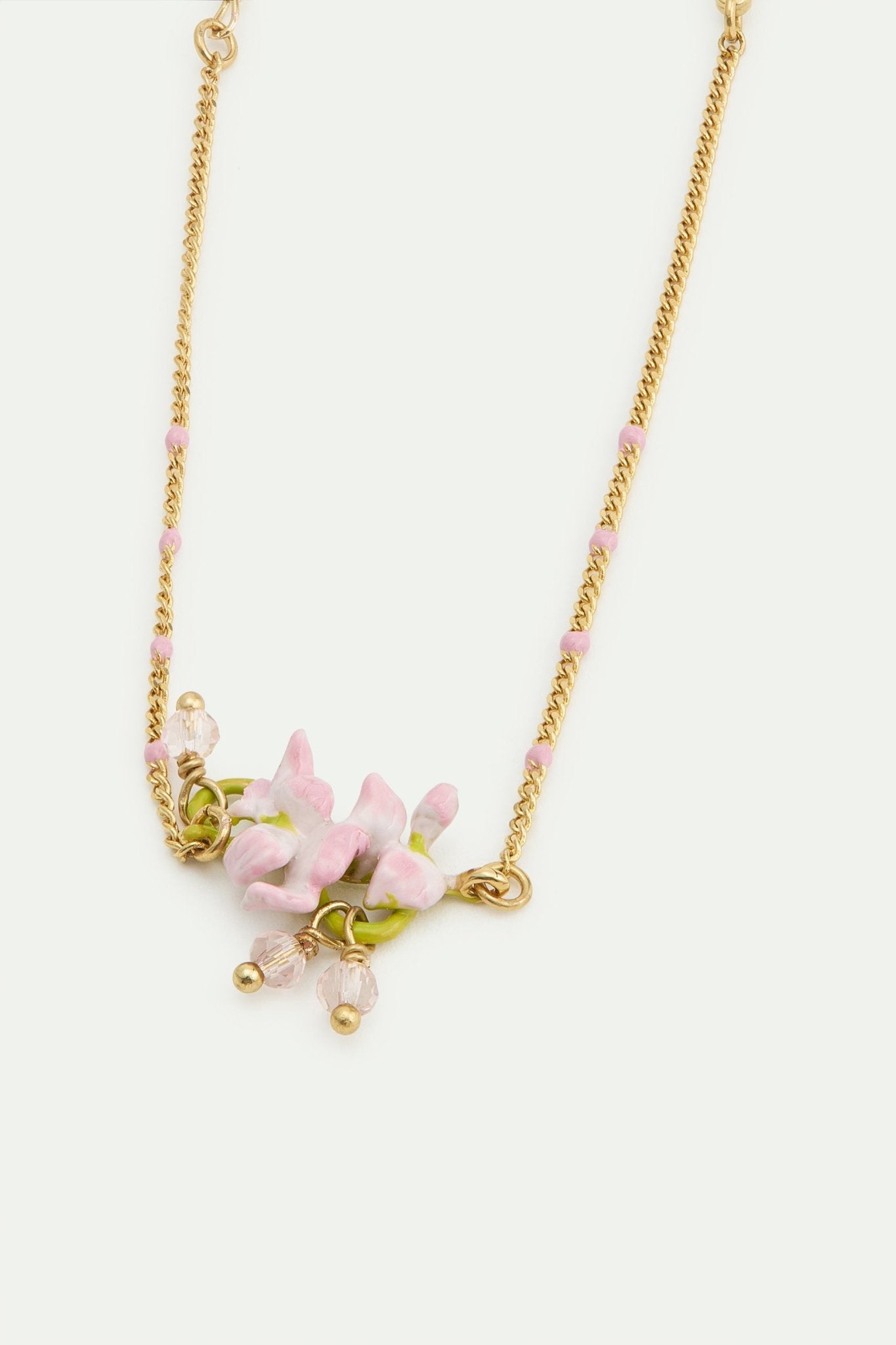 Fine Bracelet Pink Wisteria Bracelet With Faceted Crystal Beads | AWMM2021 - Les Nereides