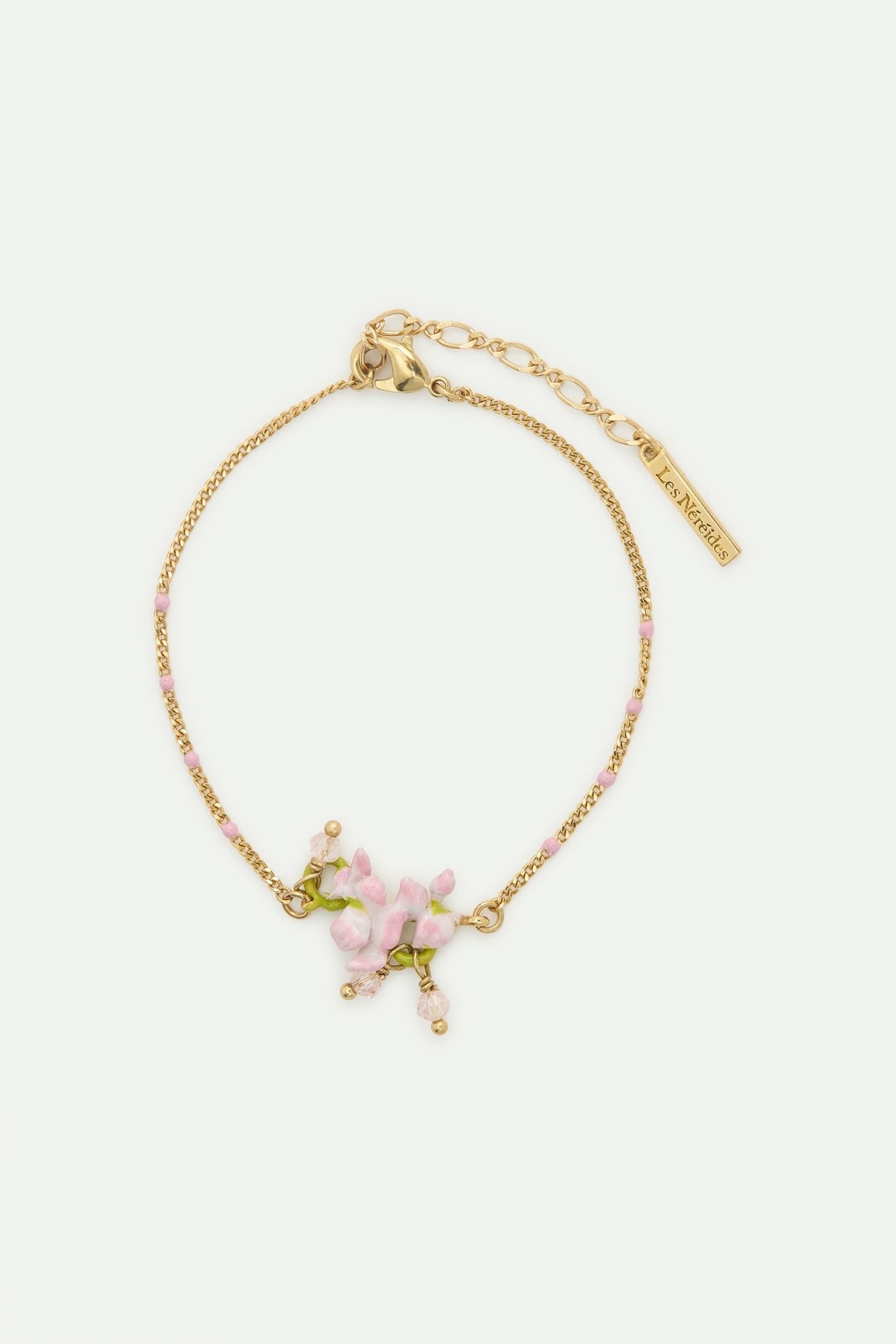 Fine Bracelet Pink Wisteria Bracelet With Faceted Crystal Beads | AWMM2021 - Les Nereides