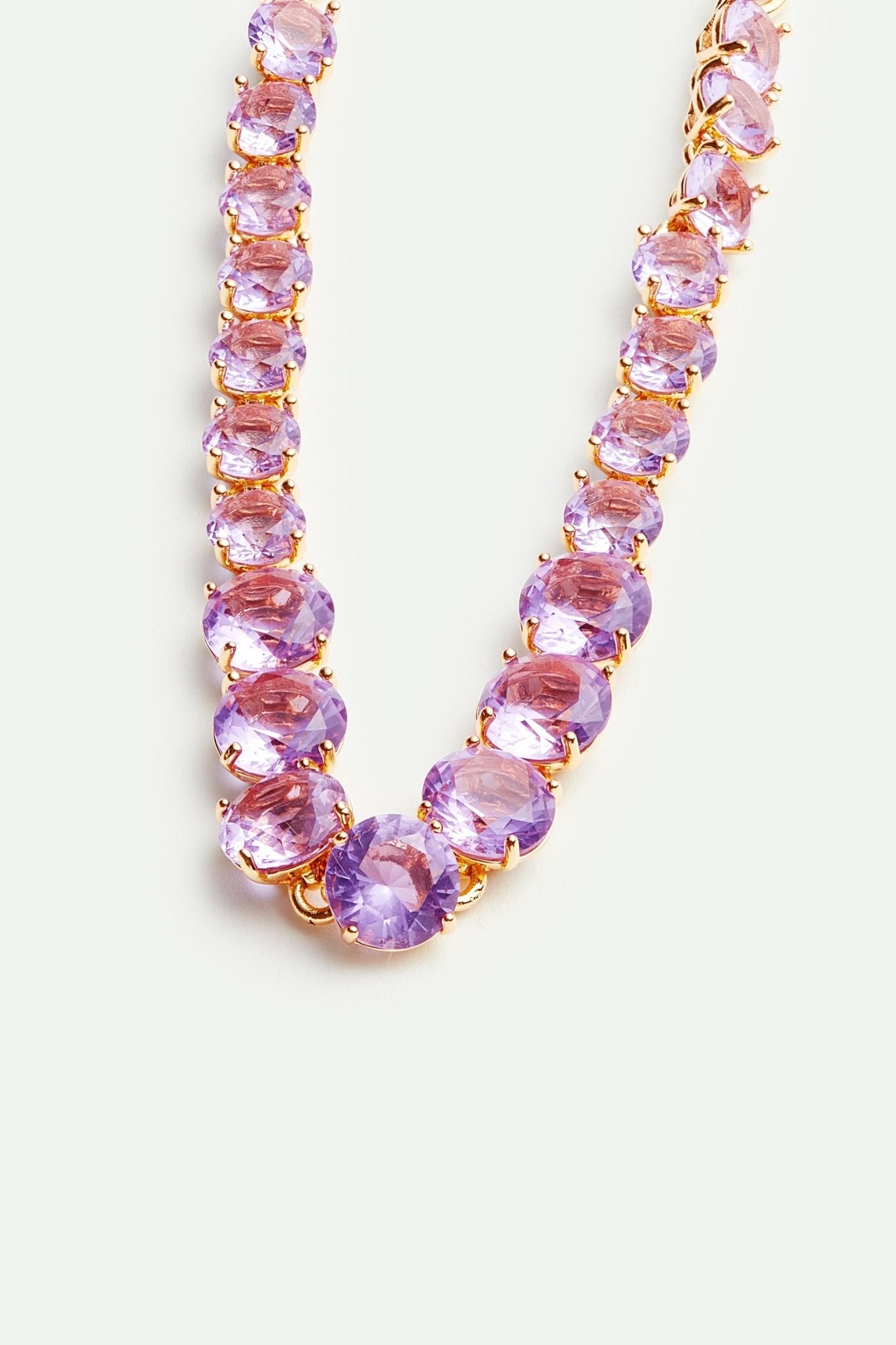 Fine lavender diamantine single row bracelet | AVLD2521 - Les Nereides