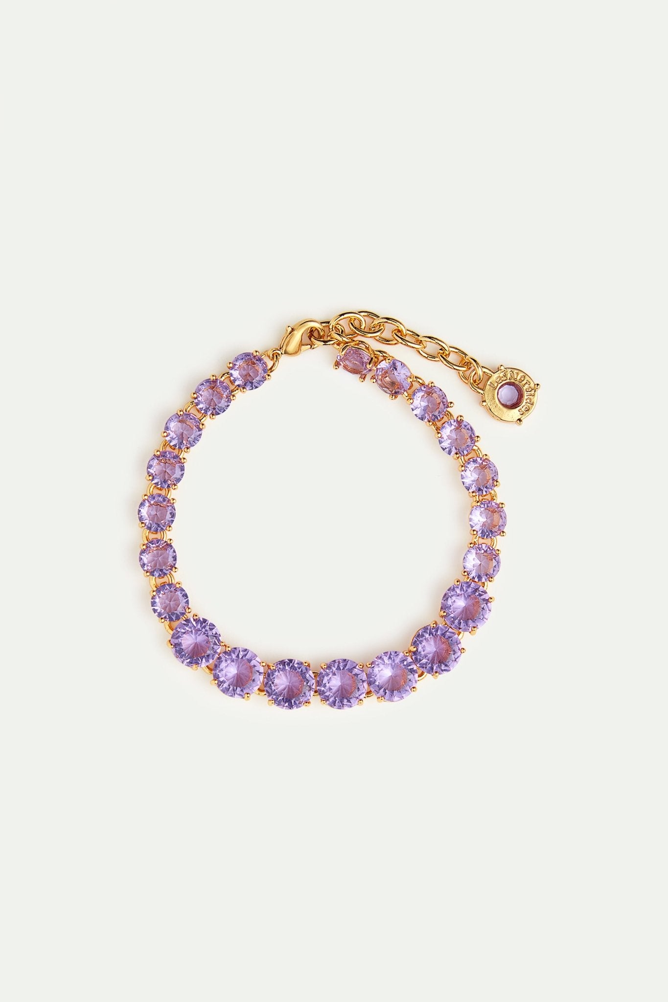 Fine lavender diamantine single row bracelet | AVLD2521 - Les Nereides