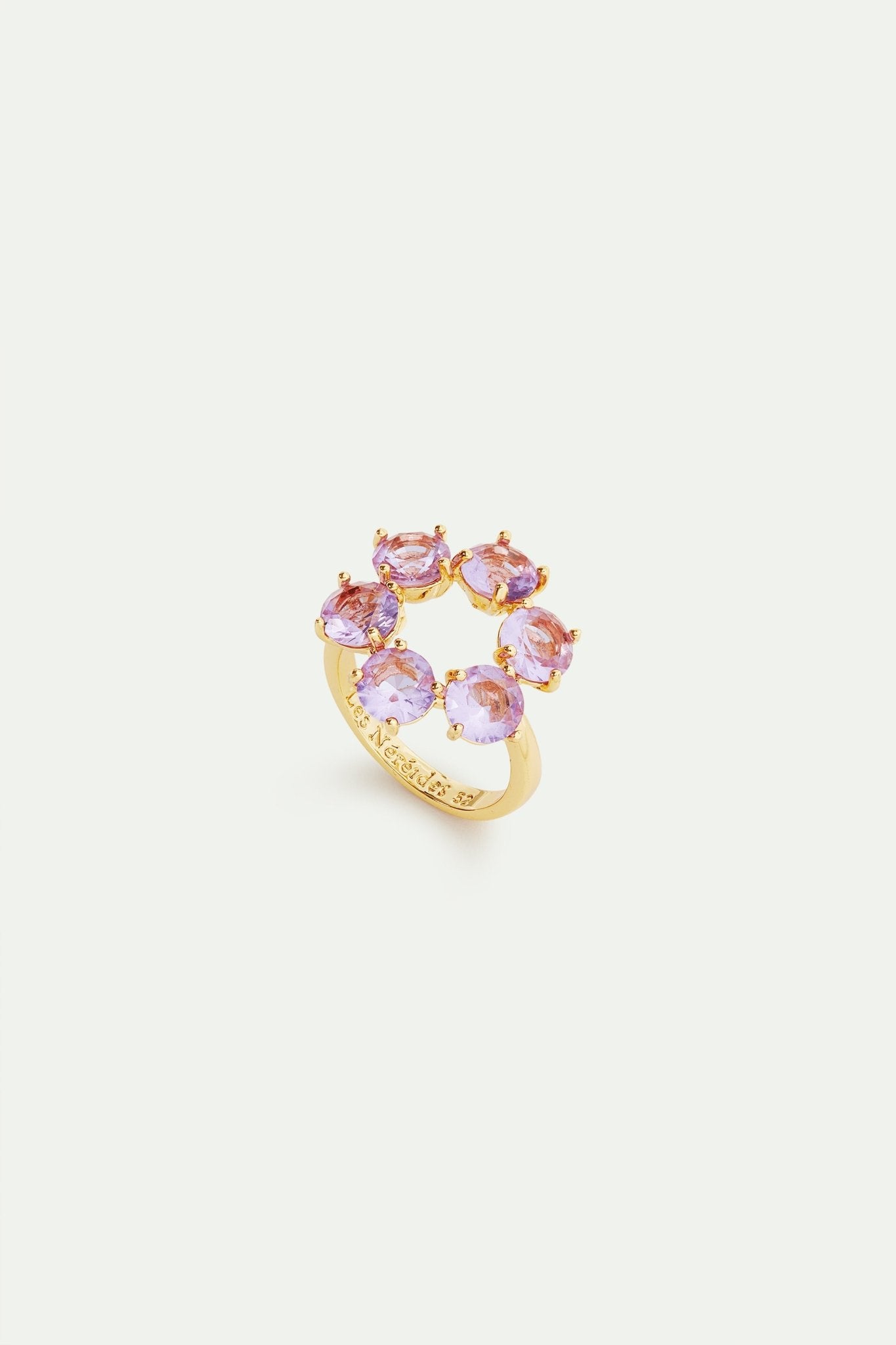 Fine lavender diamantine six round stone ring | AVLD6191 - Les Nereides