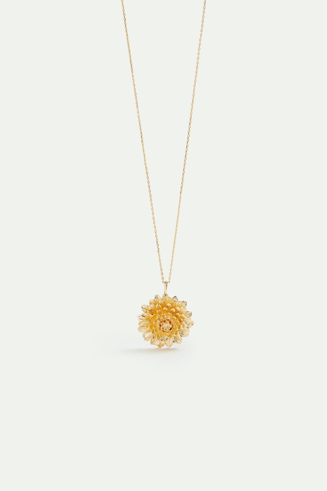 Fine pendant necklace with gold dandelion | AVNF3091 - Les Nereides