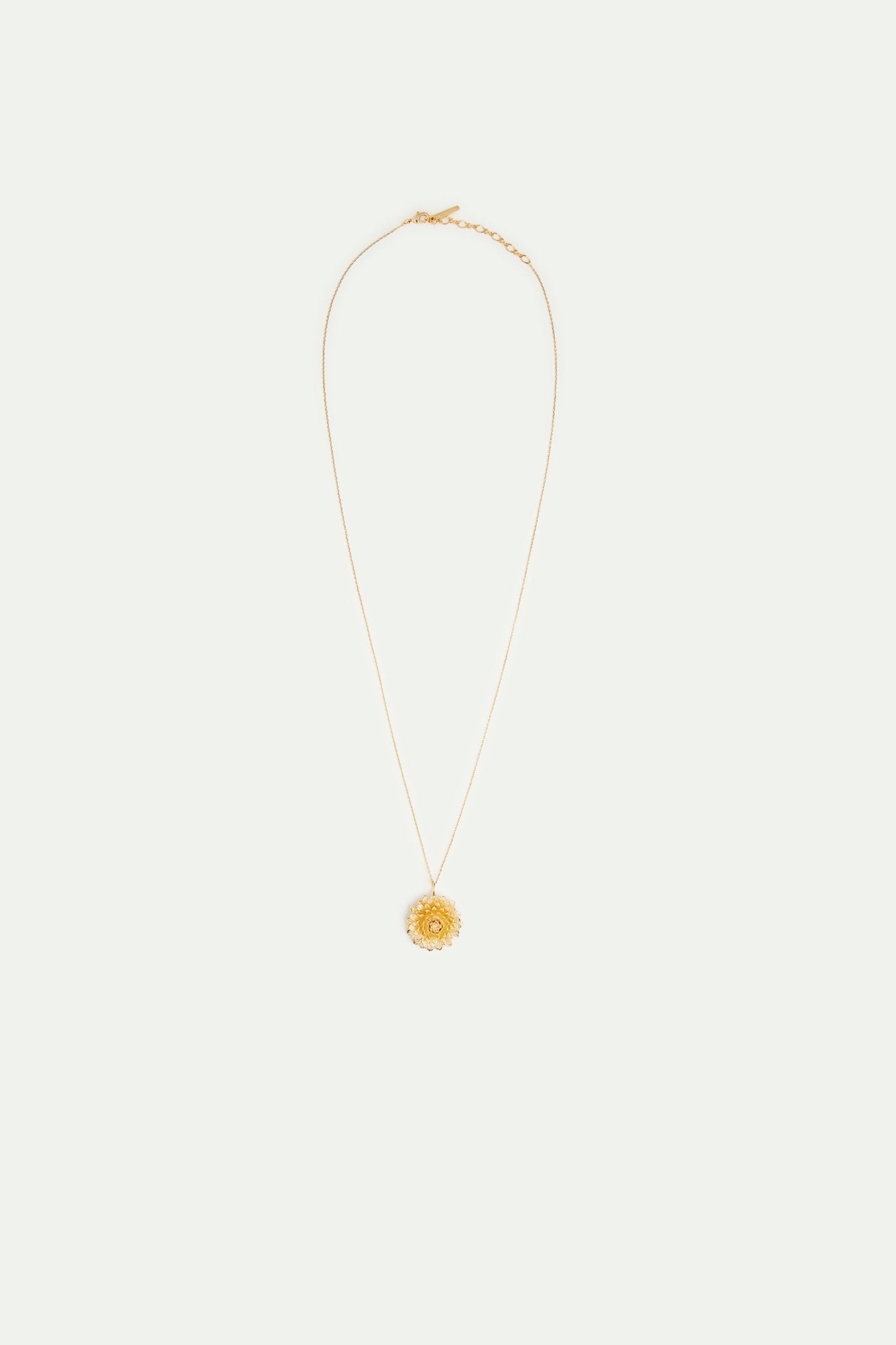 Fine pendant necklace with gold dandelion | AVNF3091 - Les Nereides
